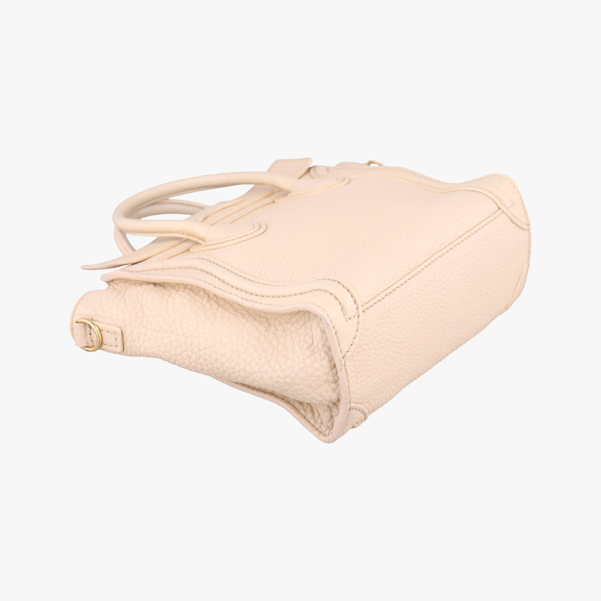 Vintage Celine luggage nano shopper Beige Leather  handbag | stylenewstar