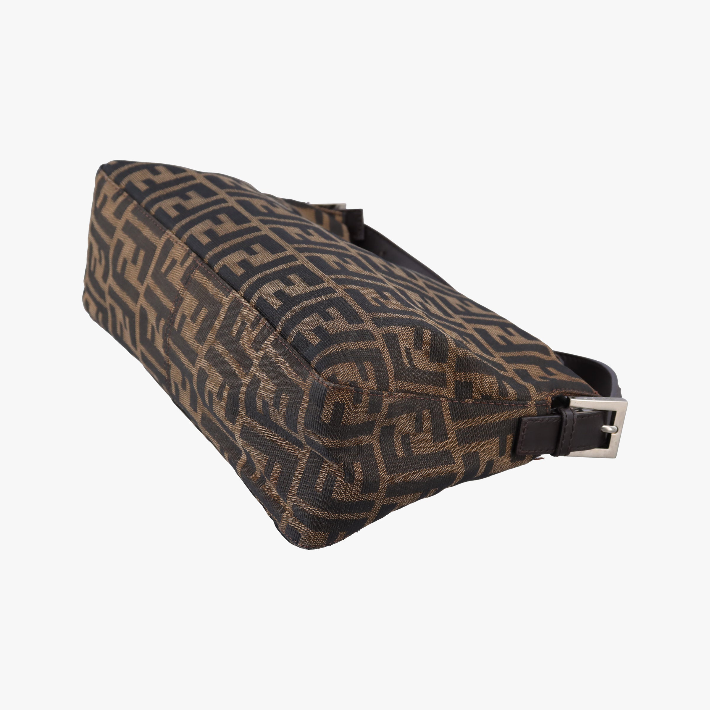 Pre-owned Fendi Zucca pattern Brown canvas×leather 214526 shoulderbag | stylenewstar