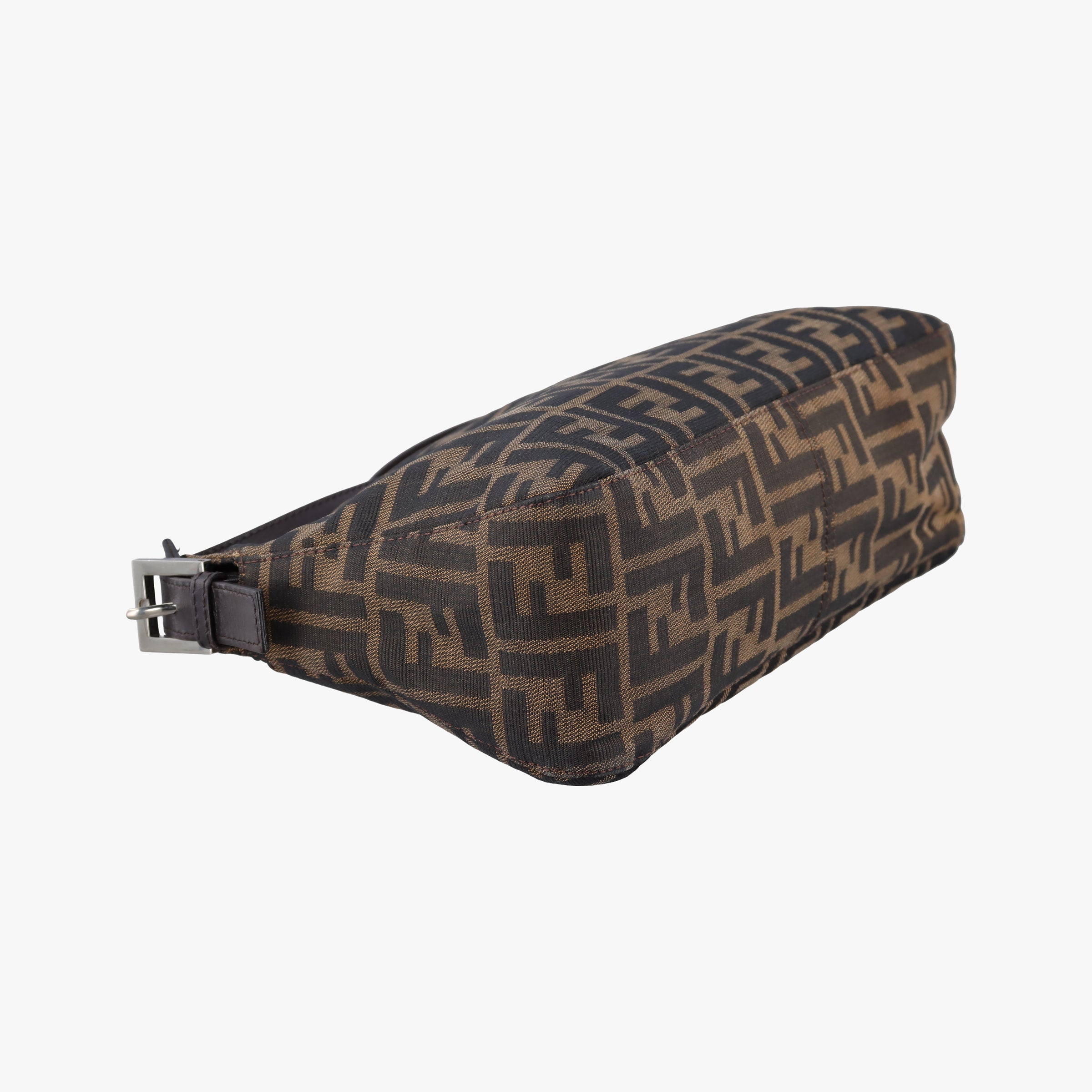 Pre-owned Fendi Zucca pattern Brown canvas×leather 214526 shoulderbag | stylenewstar