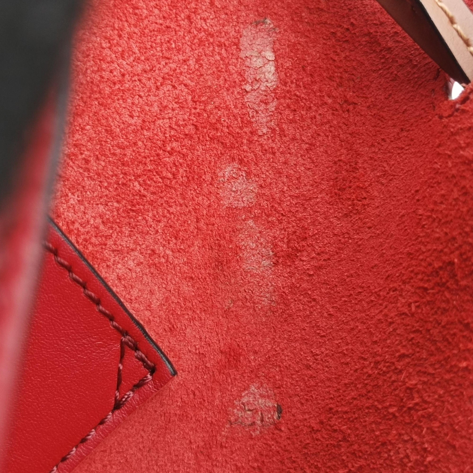 Pre-owned Loewe balloon Red x Brown leather  shoulderbag | stylenewstar