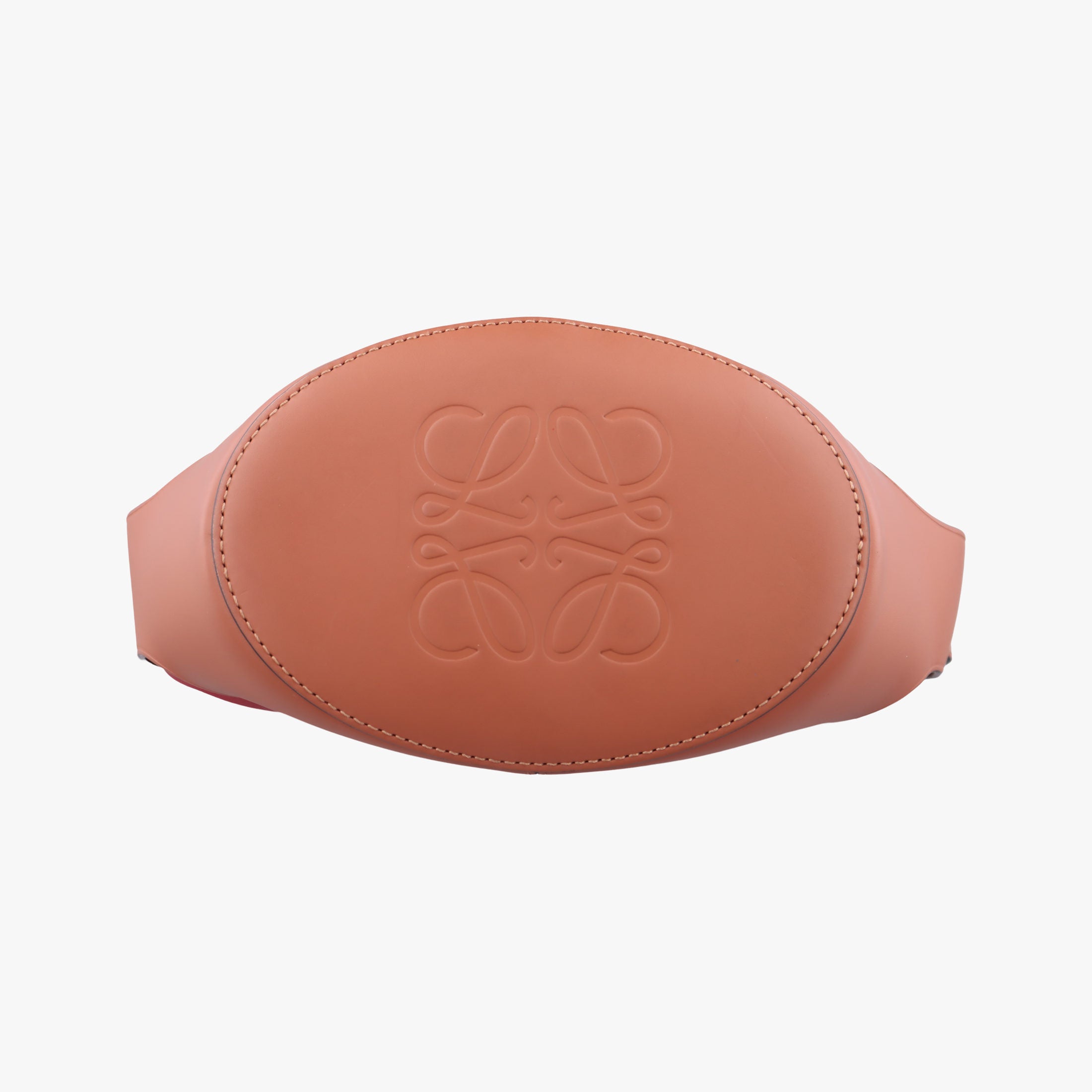 Pre-owned Loewe balloon Red x Brown leather  shoulderbag | stylenewstar