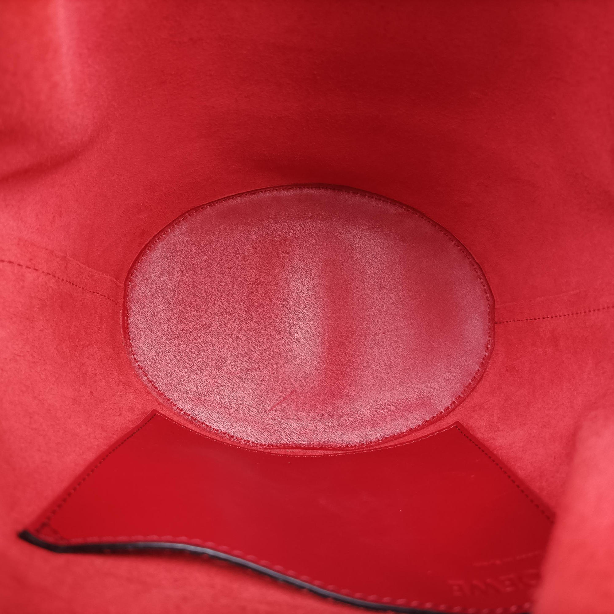 Pre-owned Loewe balloon Red x Brown leather  shoulderbag | stylenewstar