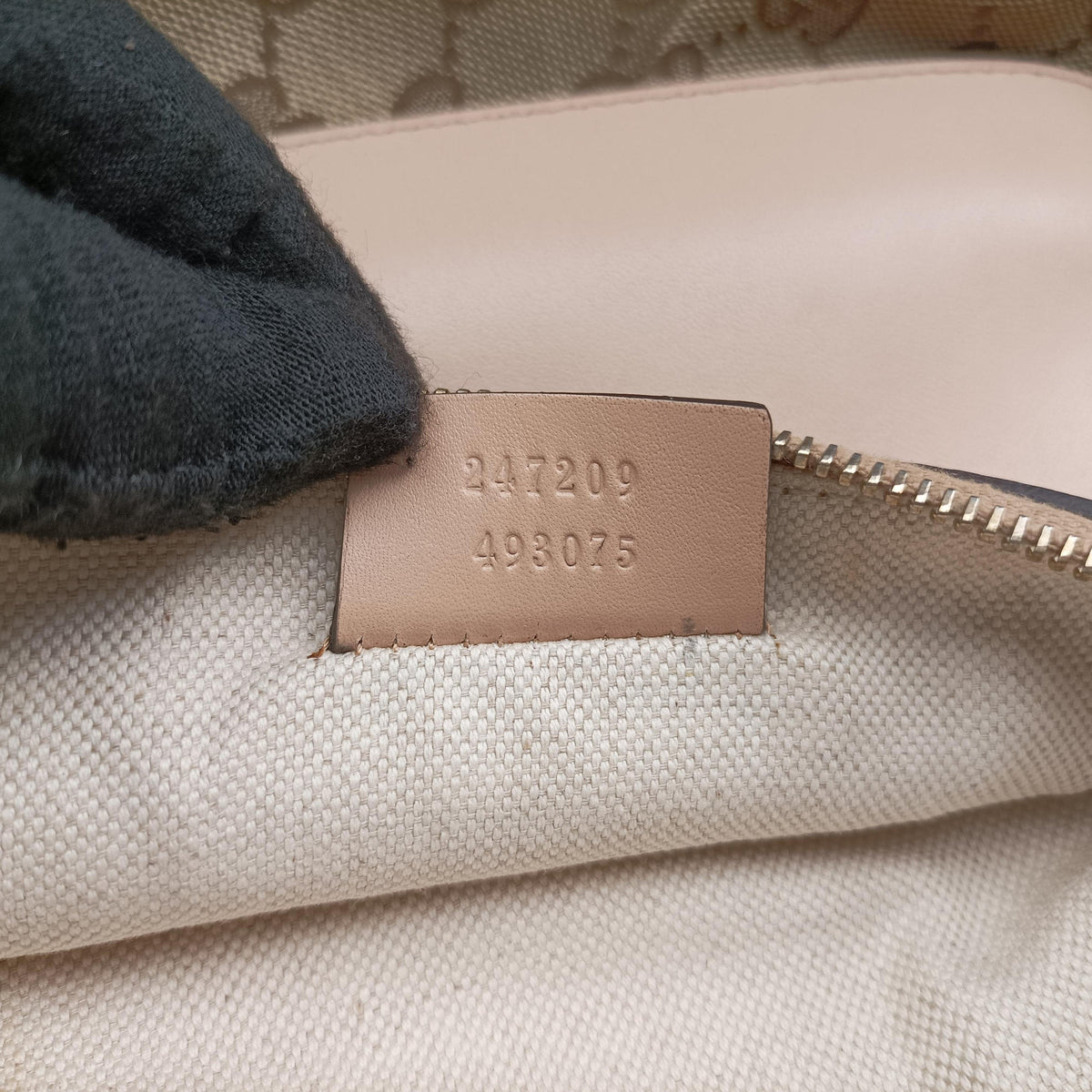 Pre-owned Gucci GG Craft khaki×Multicolour canvas×leather 247209 shoulderbag | stylenewstar