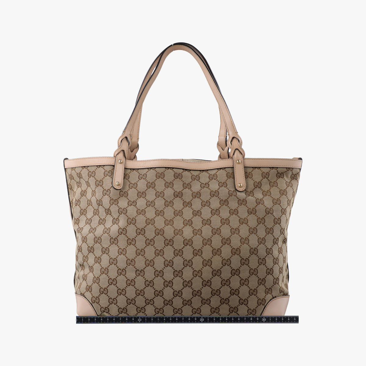 Pre-owned Gucci GG Craft khaki×Multicolour canvas×leather 247209 shoulderbag | stylenewstar