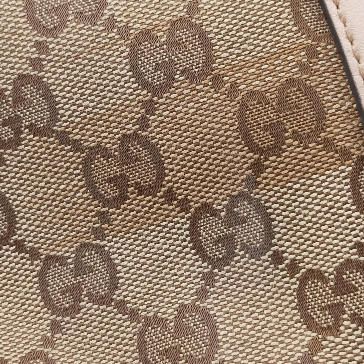 Pre-owned Gucci GG Craft khaki×Multicolour canvas×leather 247209 shoulderbag | stylenewstar