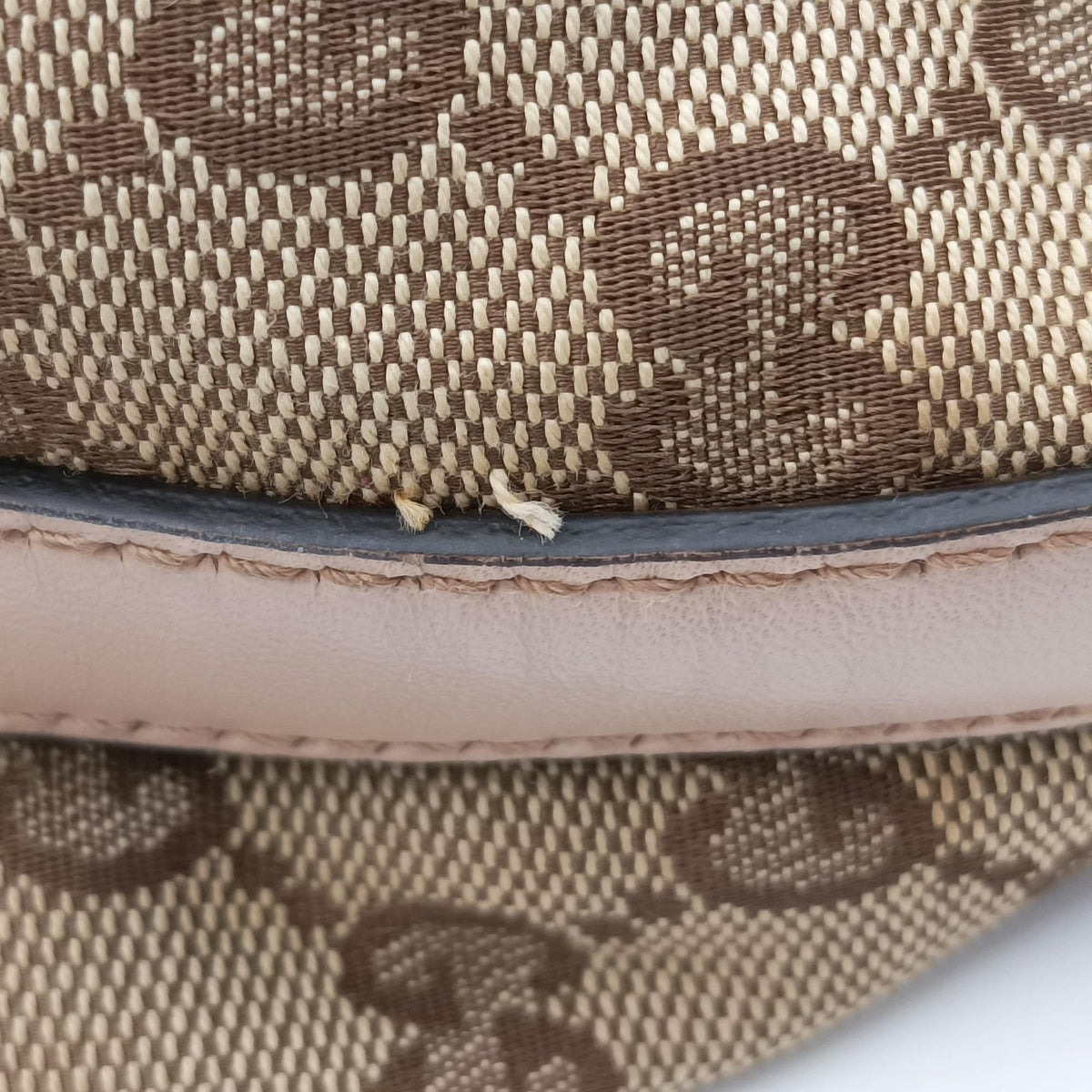 Pre-owned Gucci GG Craft khaki×Multicolour canvas×leather 247209 shoulderbag | stylenewstar