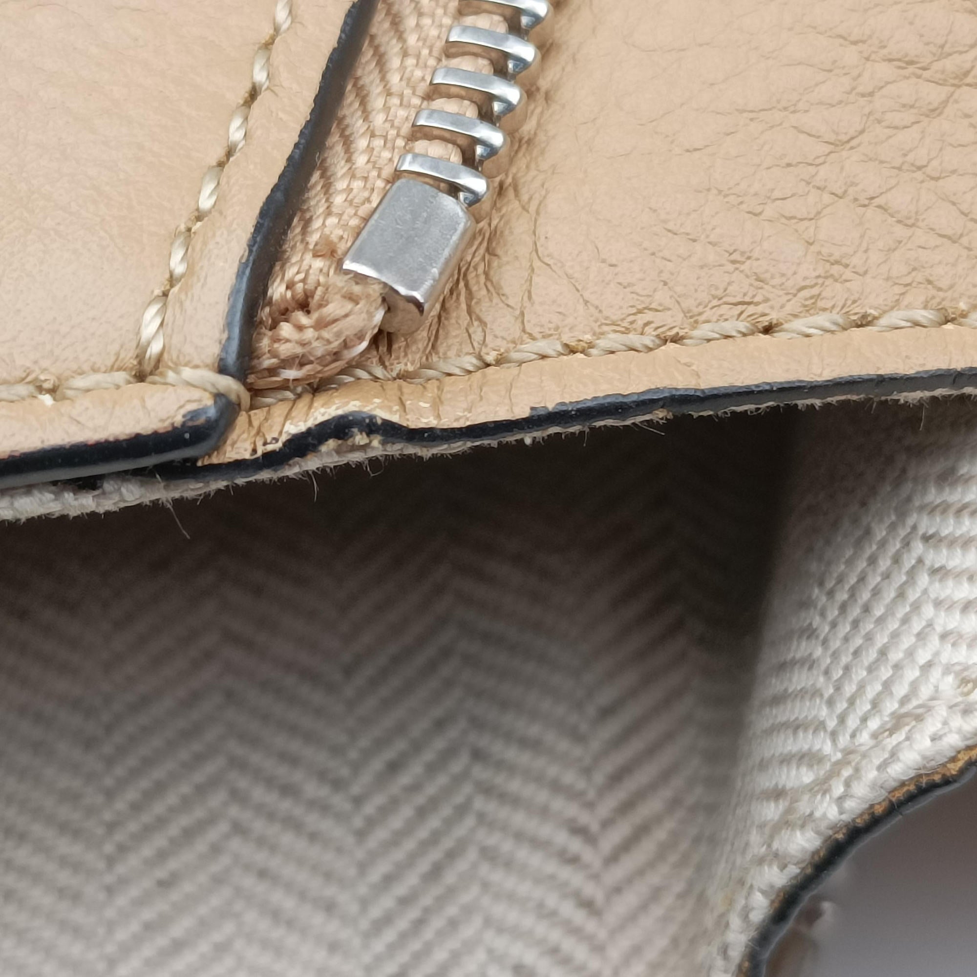 Vintage Loewe Hammock Gray × Beige × Brown Leather  shoulderbag | stylenewstar