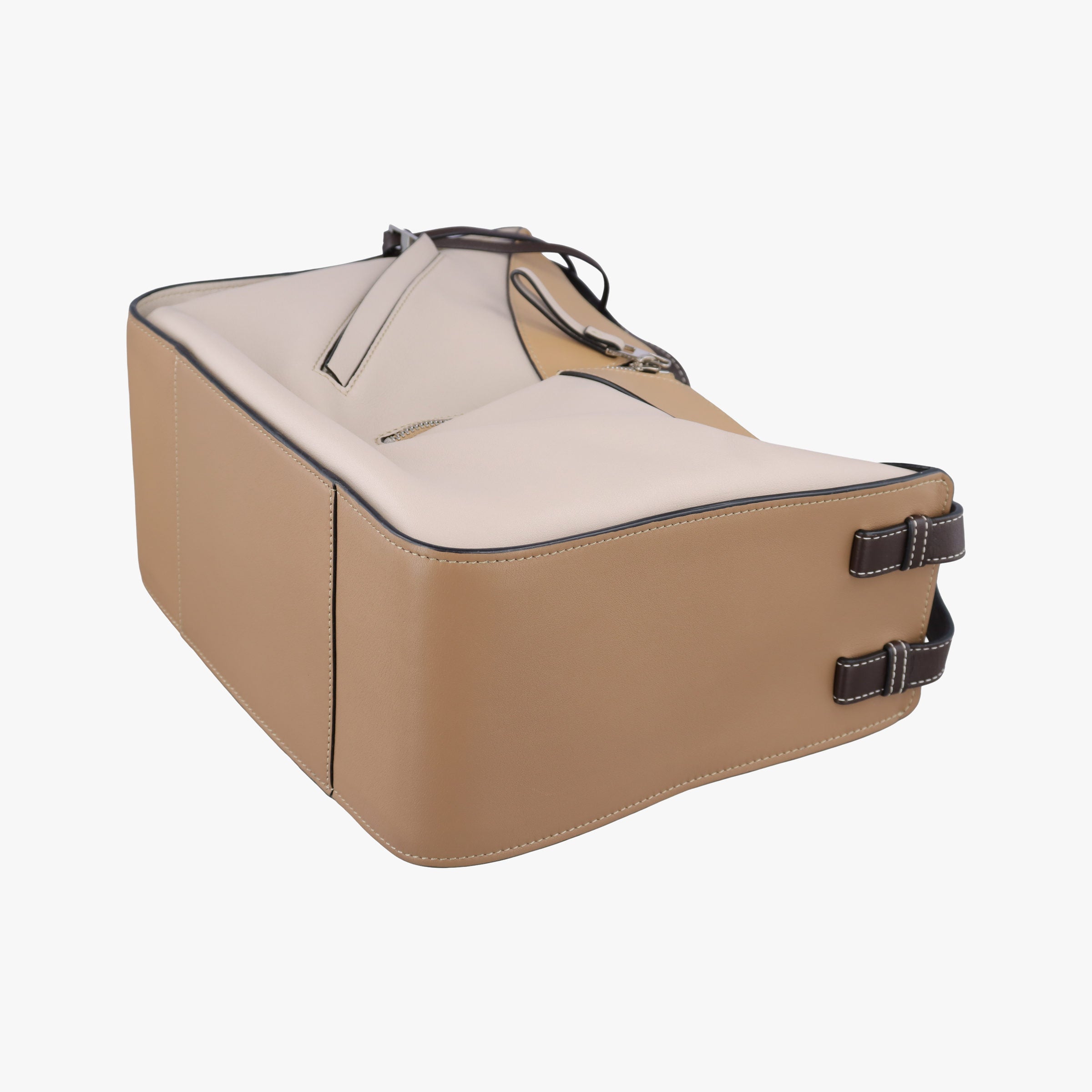 Vintage Loewe Hammock Gray × Beige × Brown Leather  shoulderbag | stylenewstar