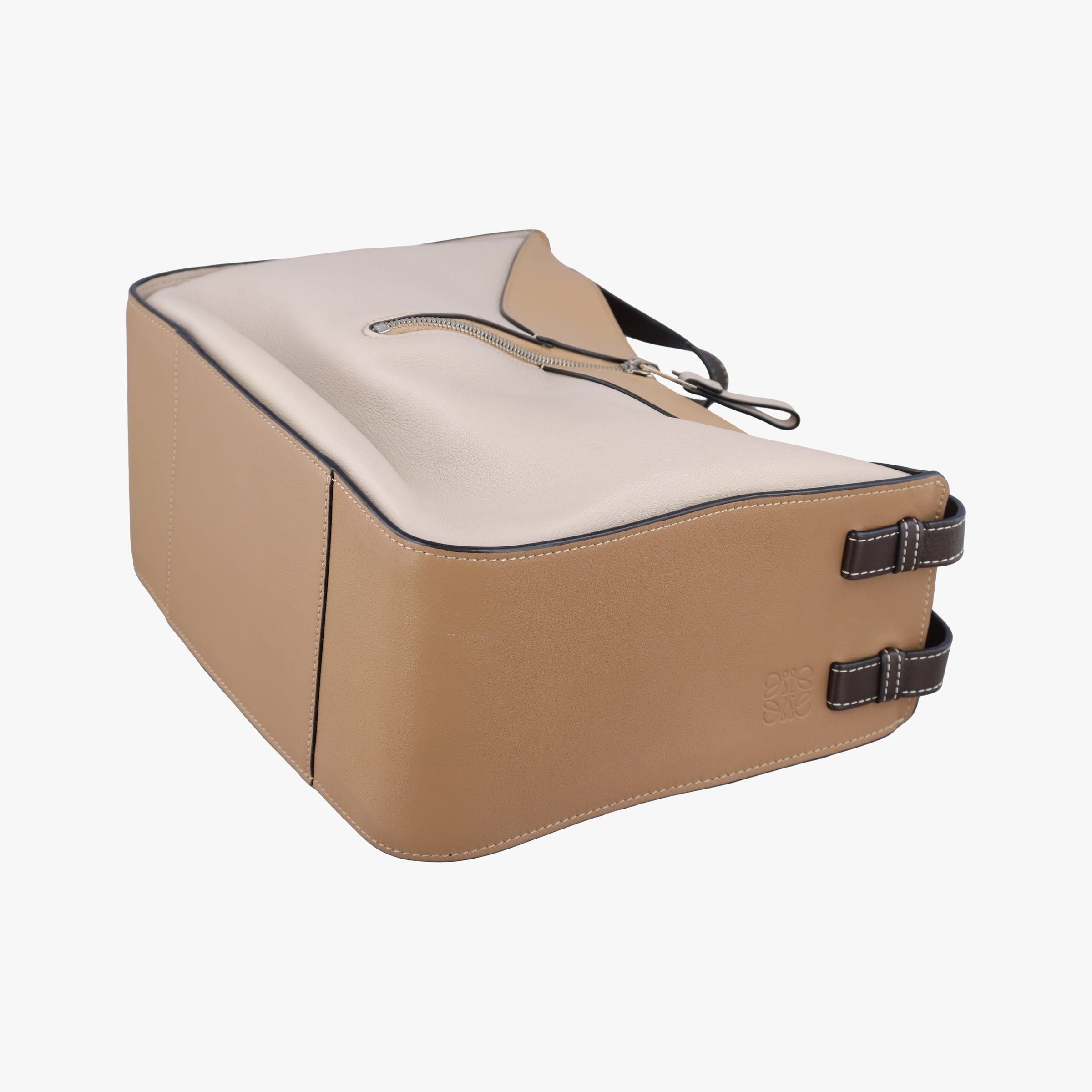 Vintage Loewe Hammock Gray × Beige × Brown Leather  shoulderbag | stylenewstar
