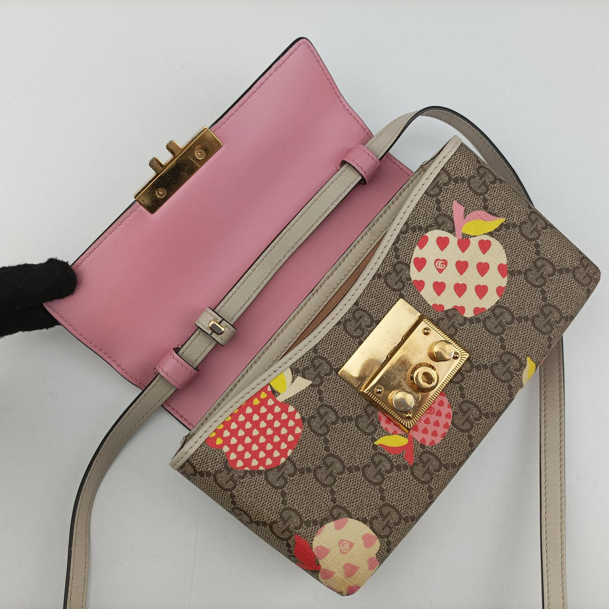 Vintage Gucci Padlock beige×Multicolour PVC coated canvas×Leather 652683 shoulderbag | stylenewstar