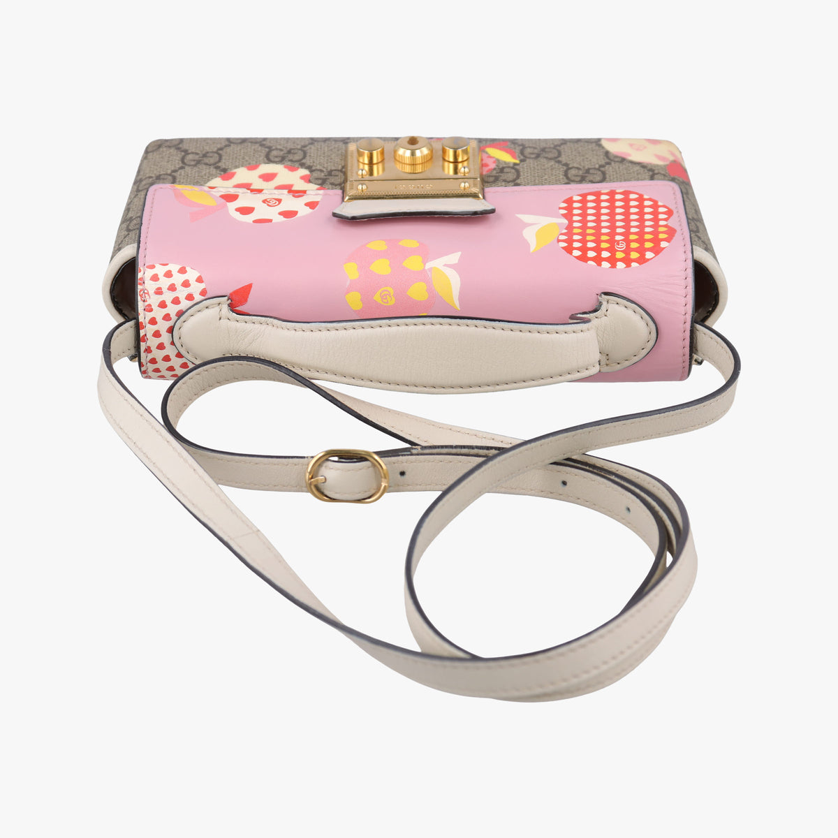 Vintage Gucci Padlock beige×Multicolour PVC coated canvas×Leather 652683 shoulderbag | stylenewstar