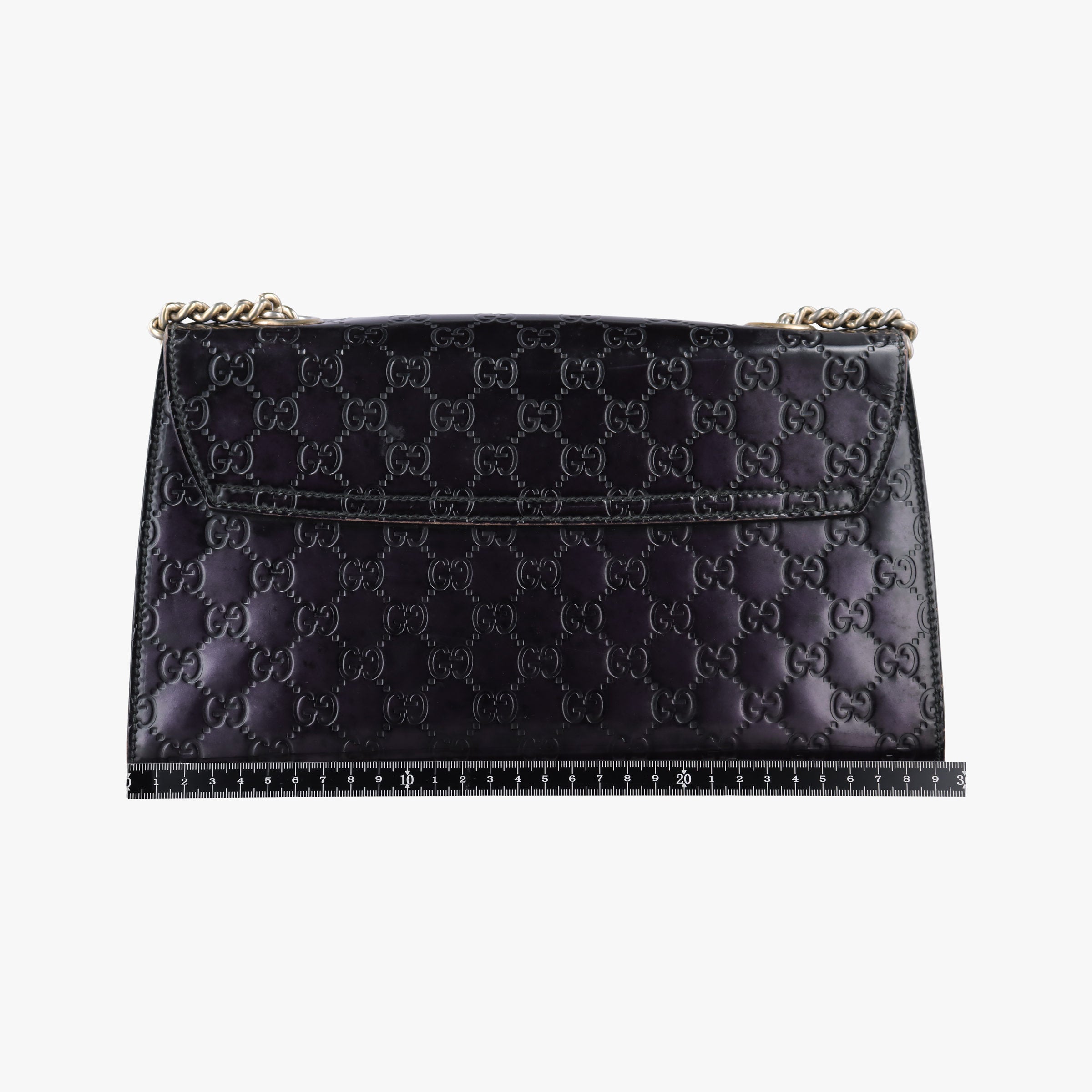 Pre-owned Gucci Emily Purple Patent Leather 295402 shoulderbag | stylenewstar