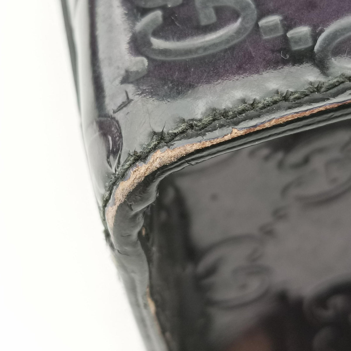Pre-owned Gucci Emily Purple Patent Leather 295402 shoulderbag | stylenewstar
