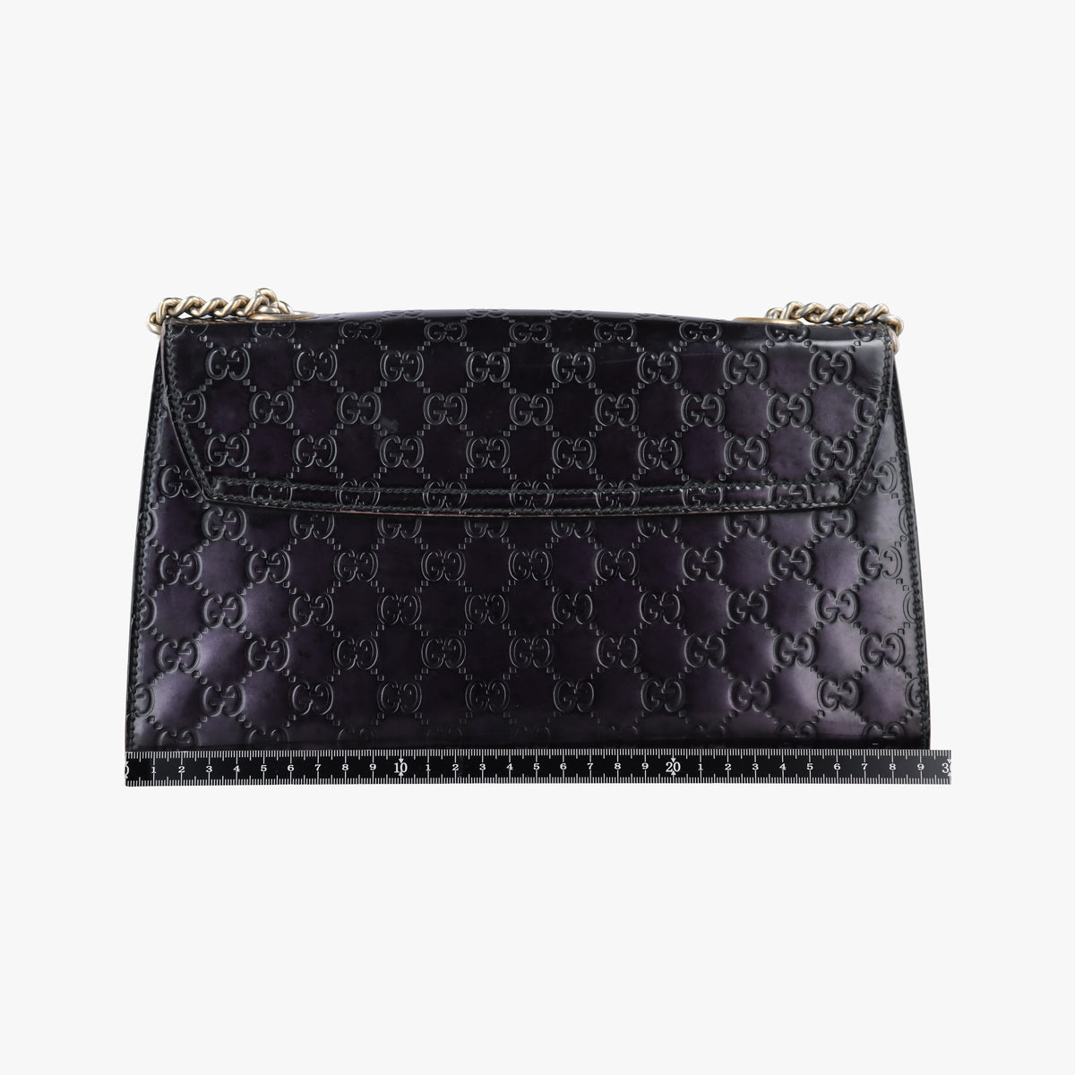 Pre-owned Gucci Emily Purple Patent Leather 295402 shoulderbag | stylenewstar