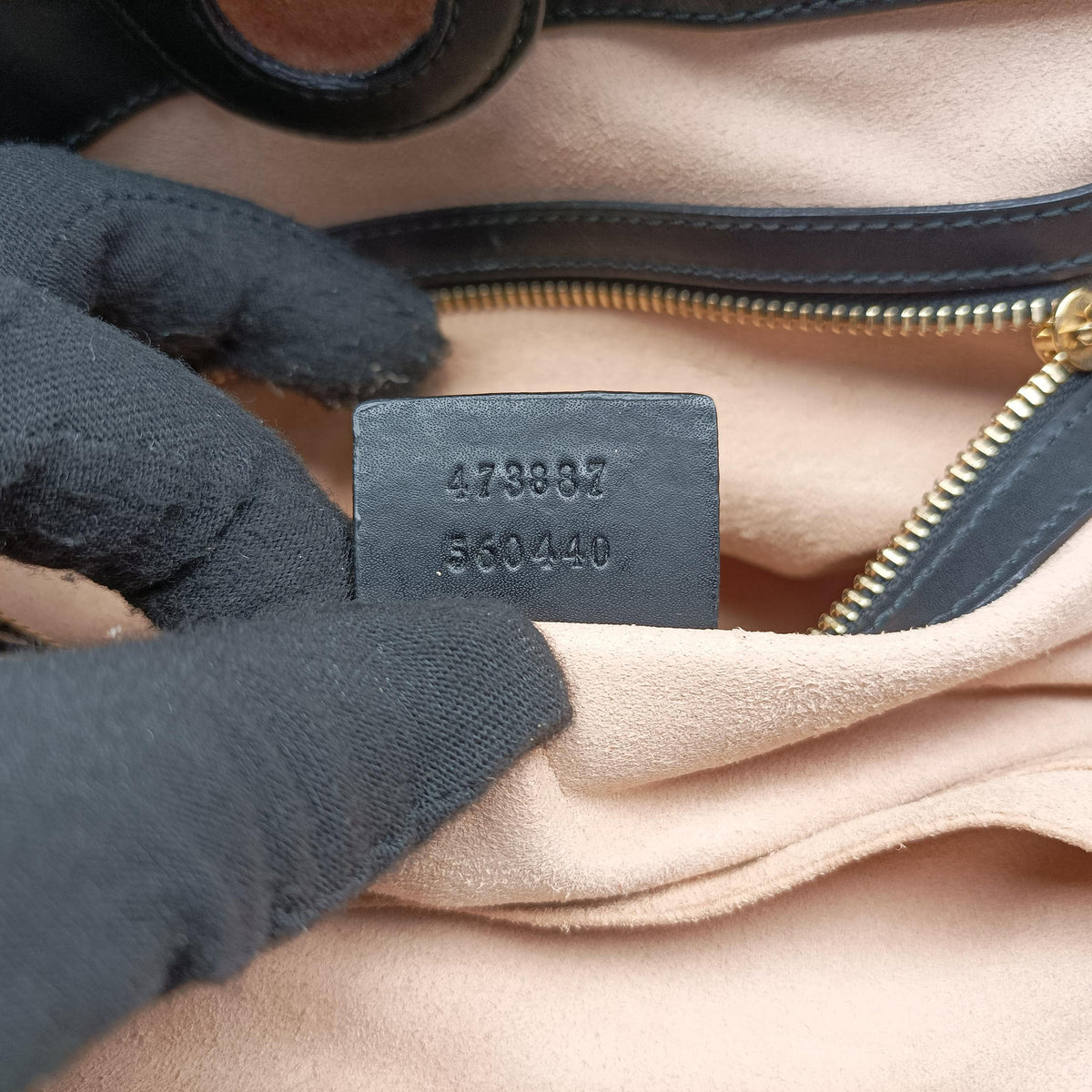 Secondhand Gucci GG Supreme Bosco PATCHED Black PVC coated canvas 473887 handbag | stylenewstar