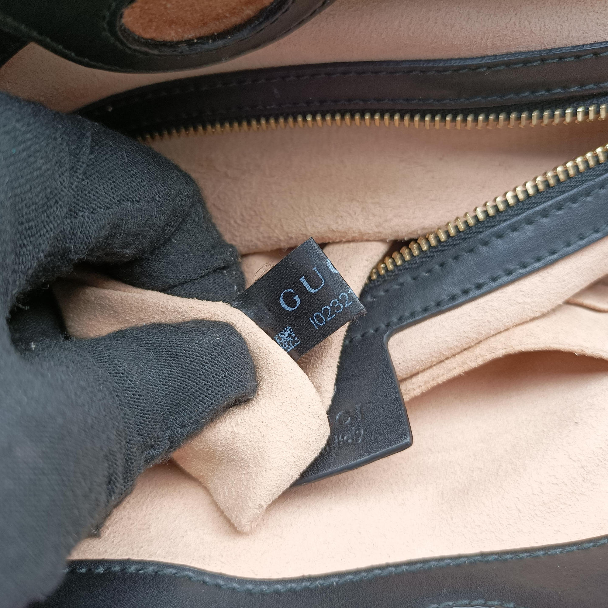 Secondhand Gucci GG Supreme Bosco PATCHED Black PVC coated canvas 473887 handbag | stylenewstar