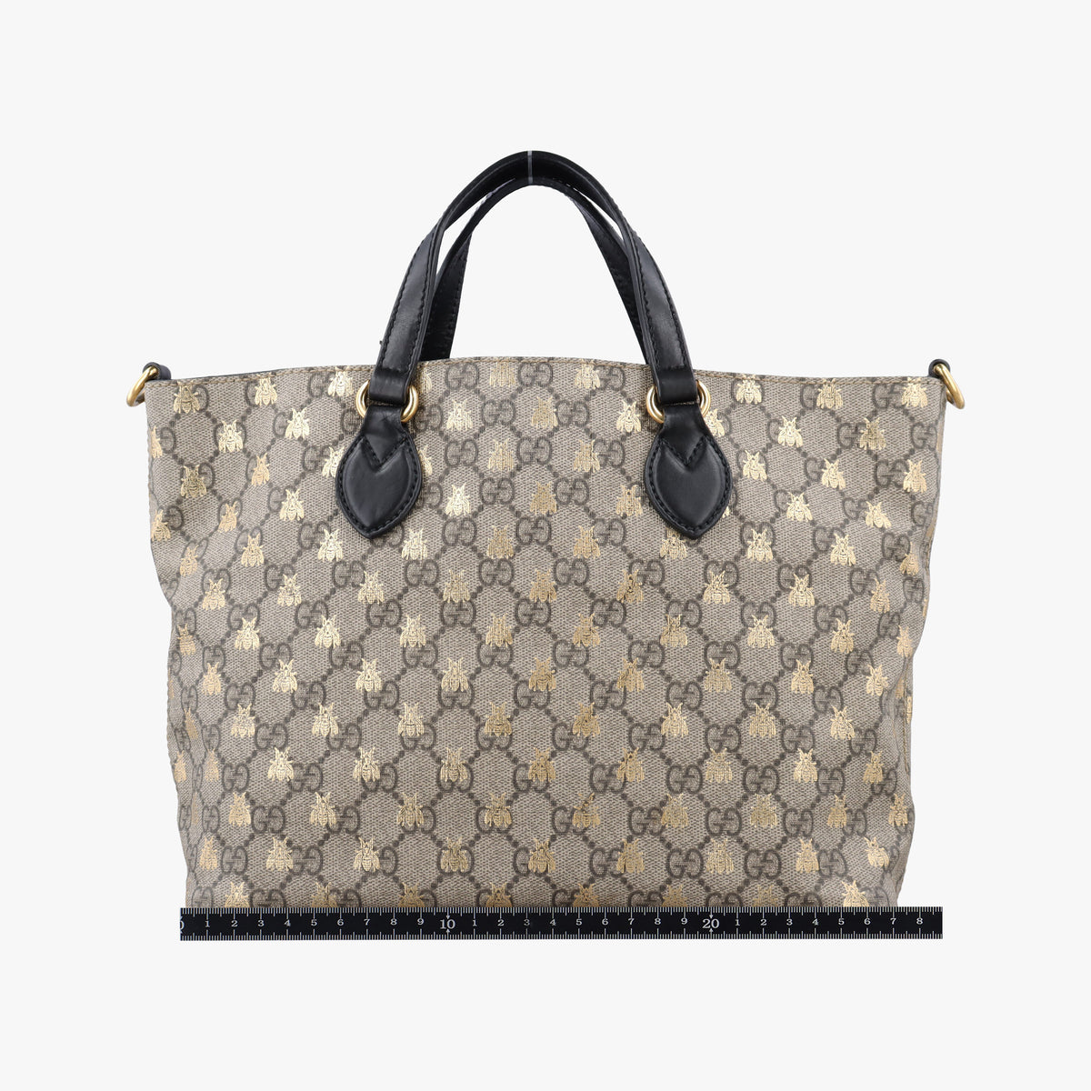 Secondhand Gucci GG Supreme Bosco PATCHED Black PVC coated canvas 473887 handbag | stylenewstar