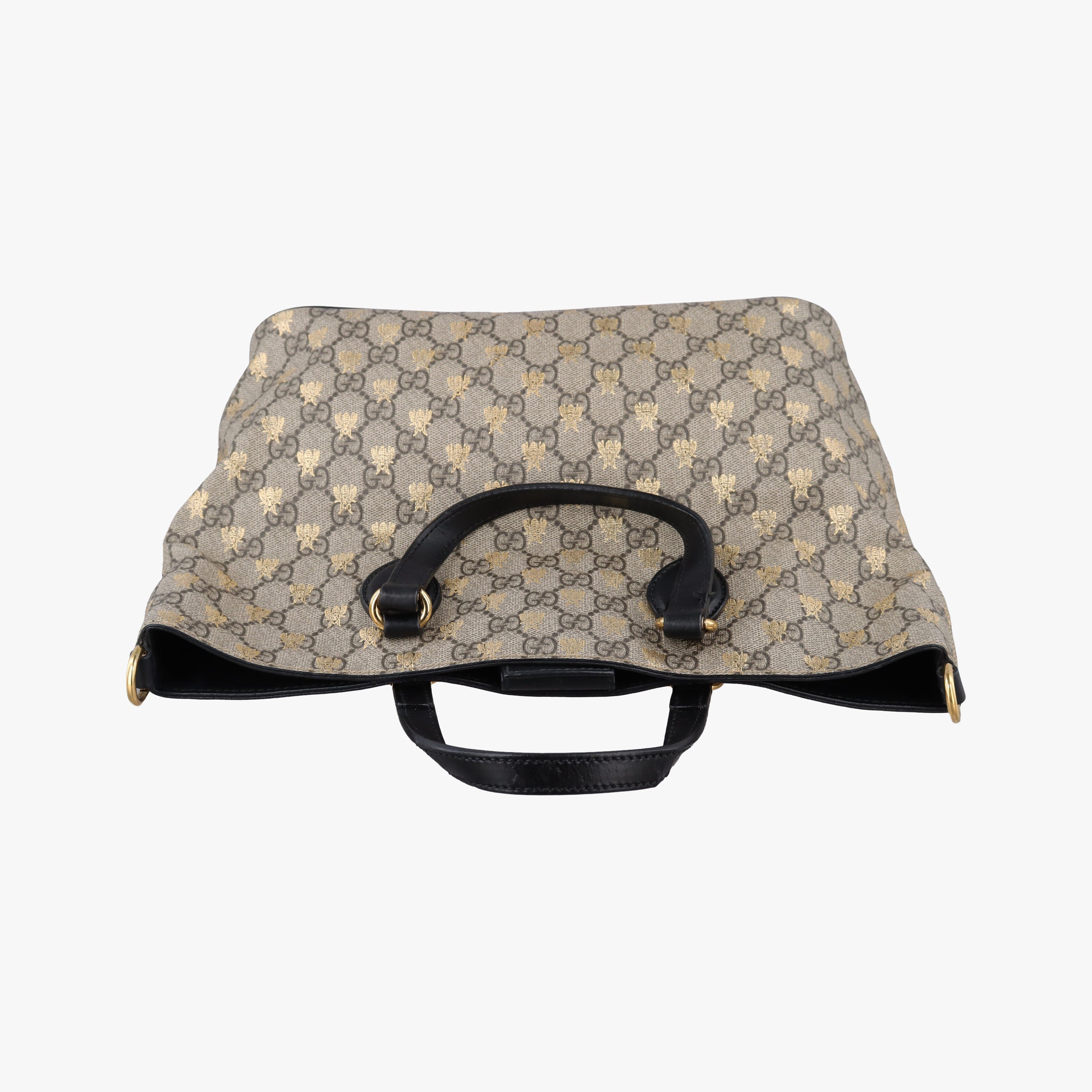 Secondhand Gucci GG Supreme Bosco PATCHED Black PVC coated canvas 473887 handbag | stylenewstar