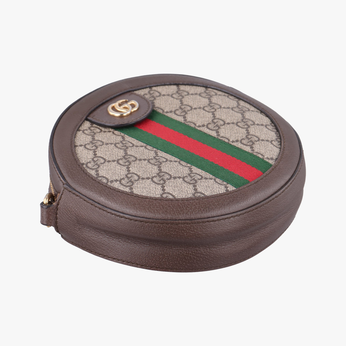 Pre-owned Gucci Ophidia Brown×beige×multi PVC coated canvas×Leather 550618 shoulderbag | stylenewstar