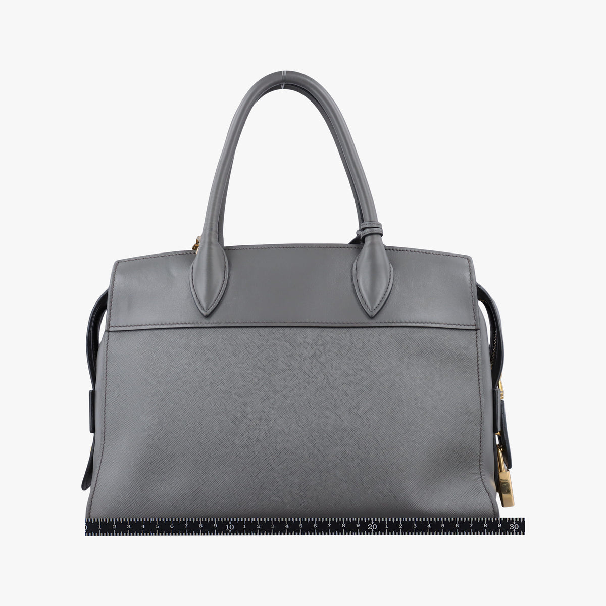 Secondhand Prada Esplanade Grey SAFFIANO Leather 1BA045 shoulderbag | stylenewstar