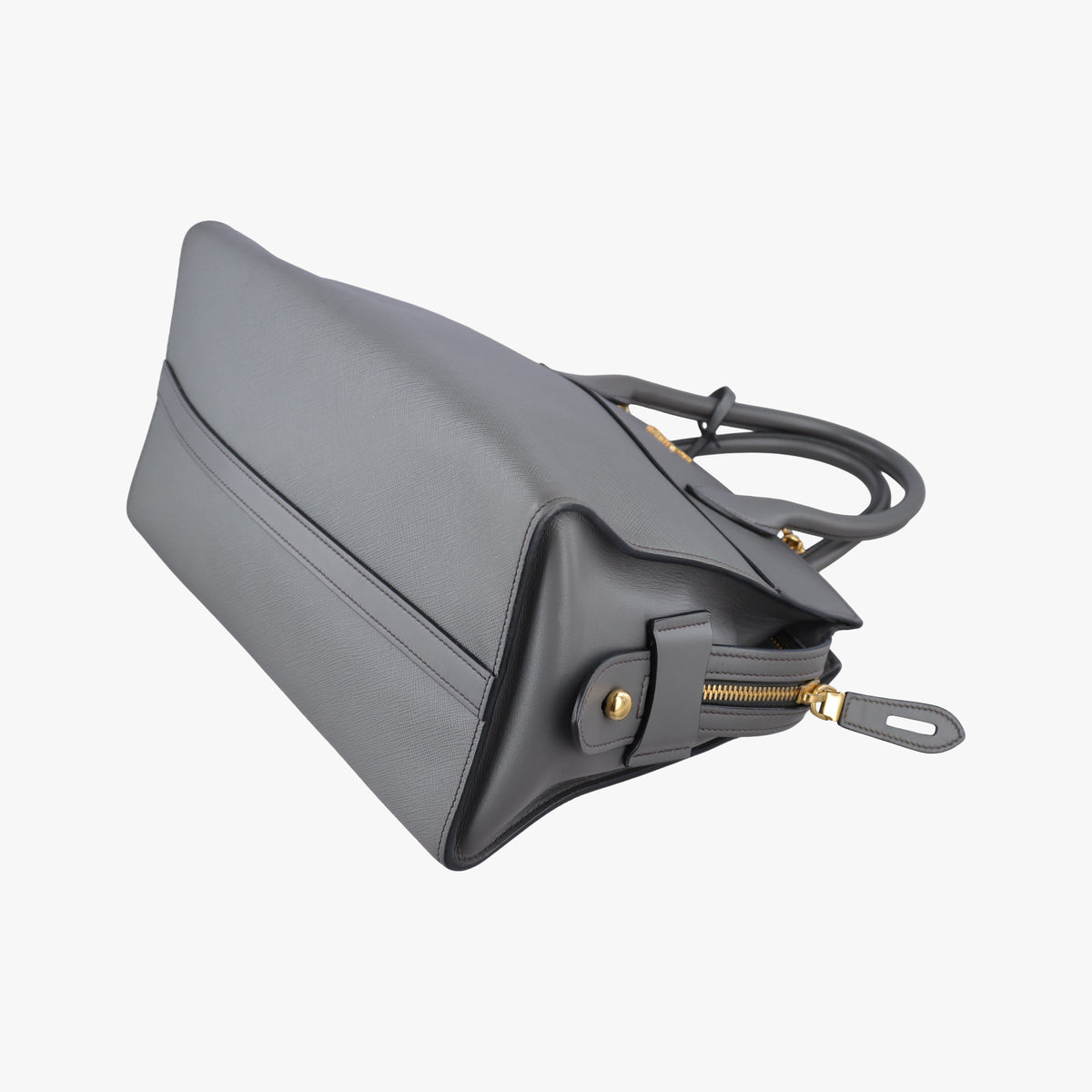 Secondhand Prada Esplanade Grey SAFFIANO Leather 1BA045 shoulderbag | stylenewstar