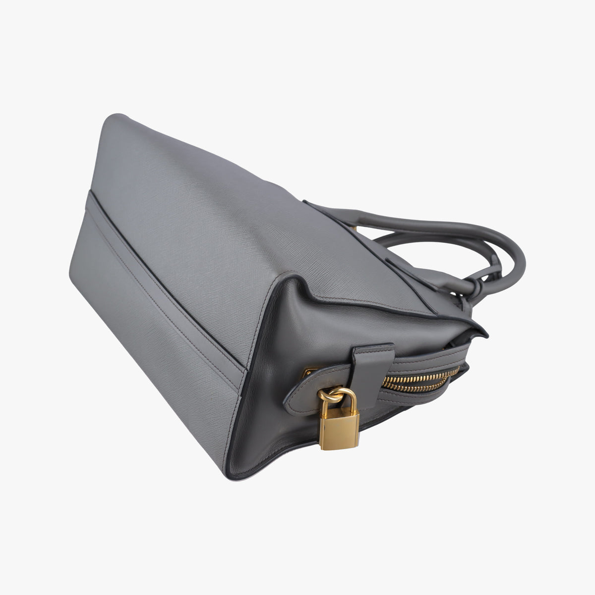 Secondhand Prada Esplanade Grey SAFFIANO Leather 1BA045 shoulderbag | stylenewstar