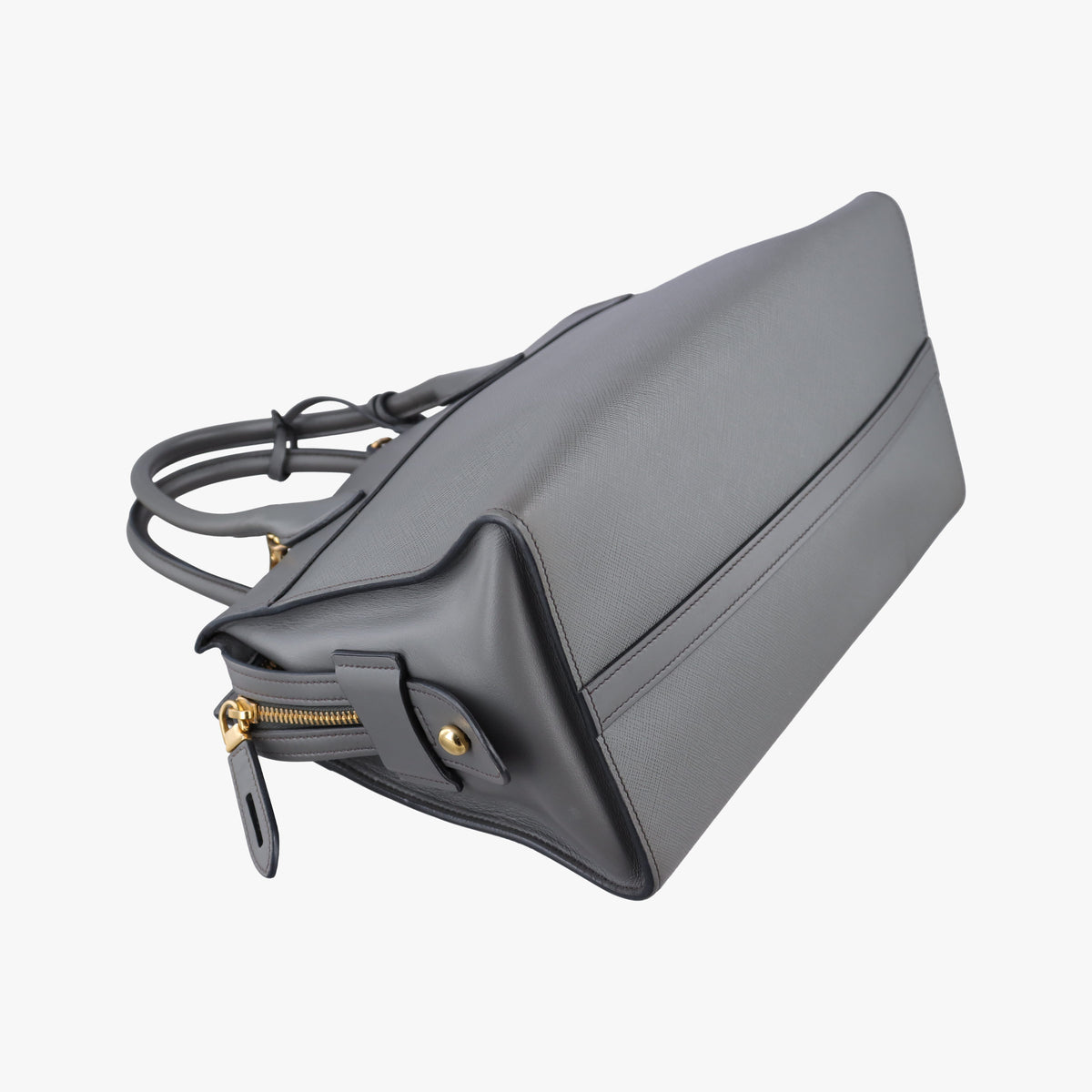 Secondhand Prada Esplanade Grey SAFFIANO Leather 1BA045 shoulderbag | stylenewstar