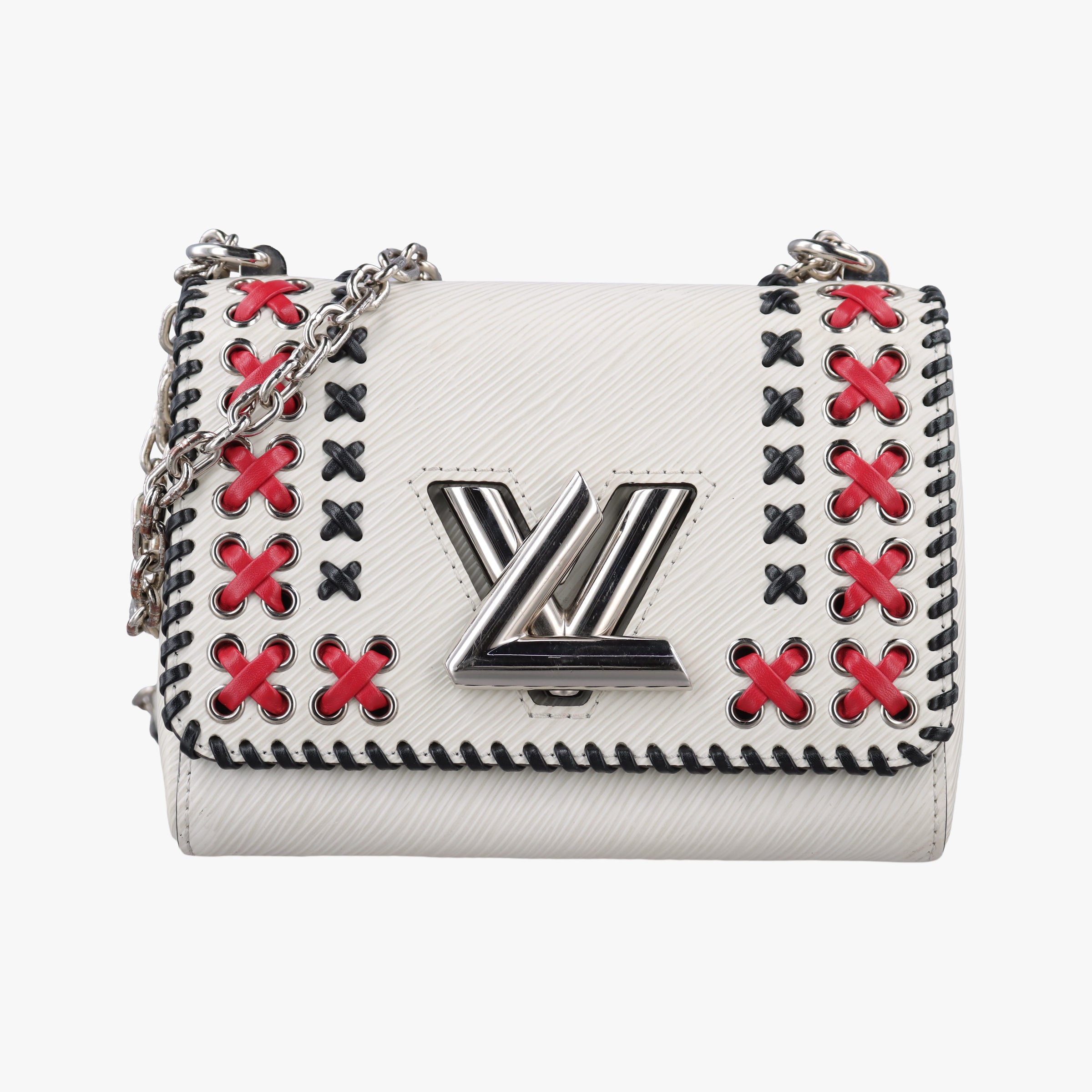 Pre-owned Louis Vuitton Twist PM White×Red×Black Epi M42777 shoulderbag | stylenewstar