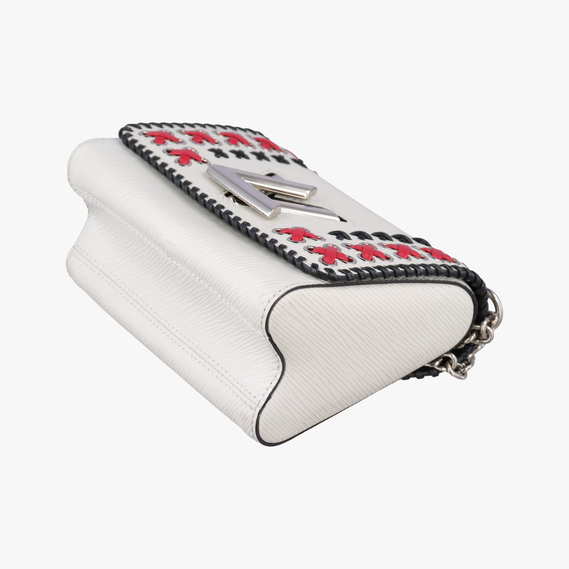 Pre-owned Louis Vuitton Twist PM White×Red×Black Epi M42777 shoulderbag | stylenewstar