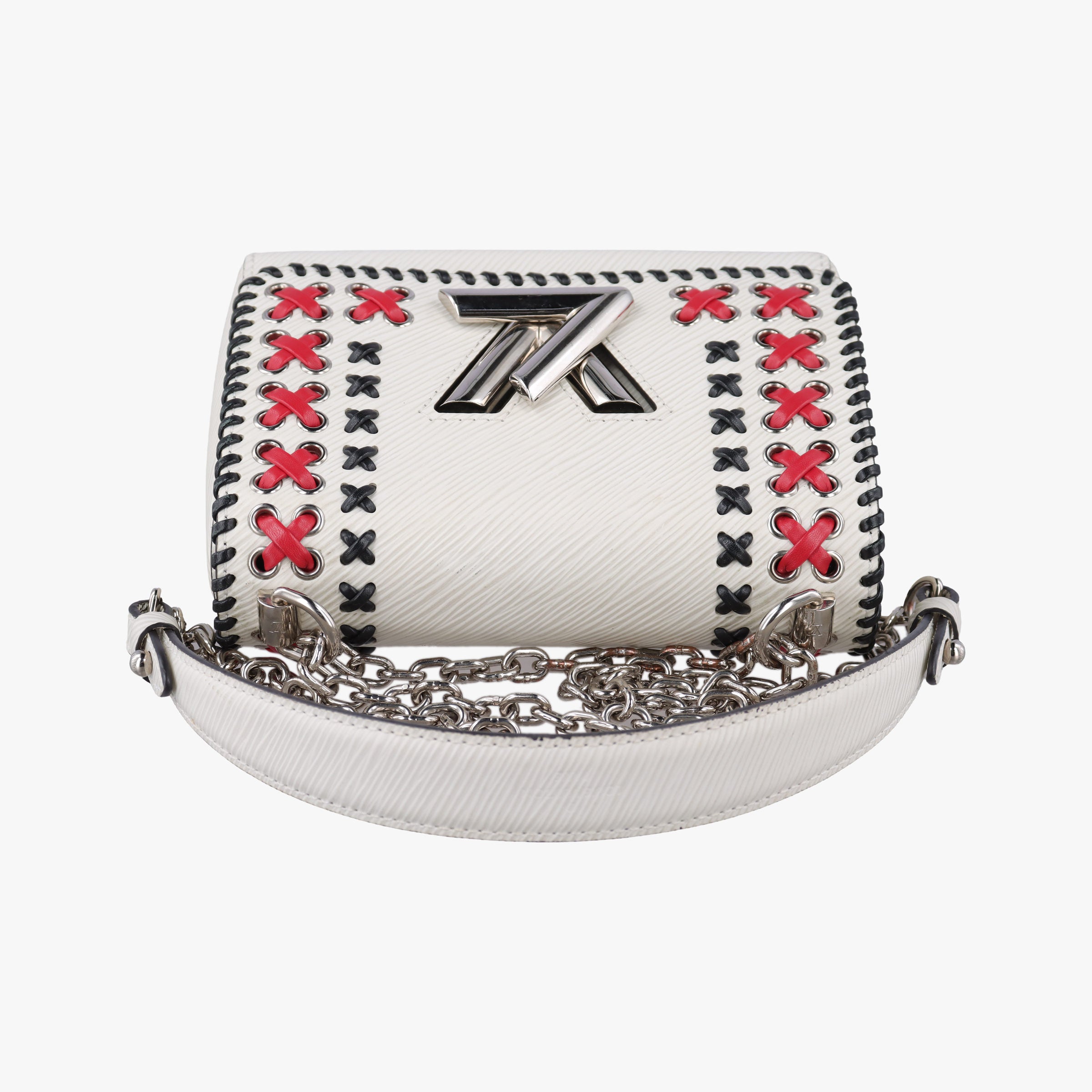 Pre-owned Louis Vuitton Twist PM White×Red×Black Epi M42777 shoulderbag | stylenewstar
