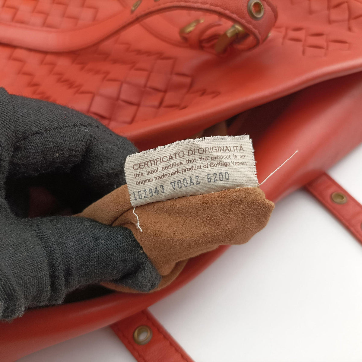 Secondhand Bottega Veneta Intrecciato Orange lambskin  handbag | stylenewstar