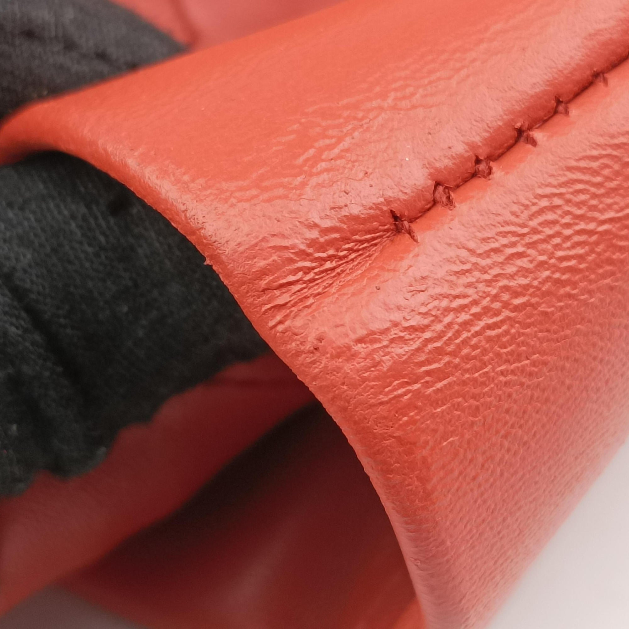 Secondhand Bottega Veneta Intrecciato Orange lambskin  handbag | stylenewstar