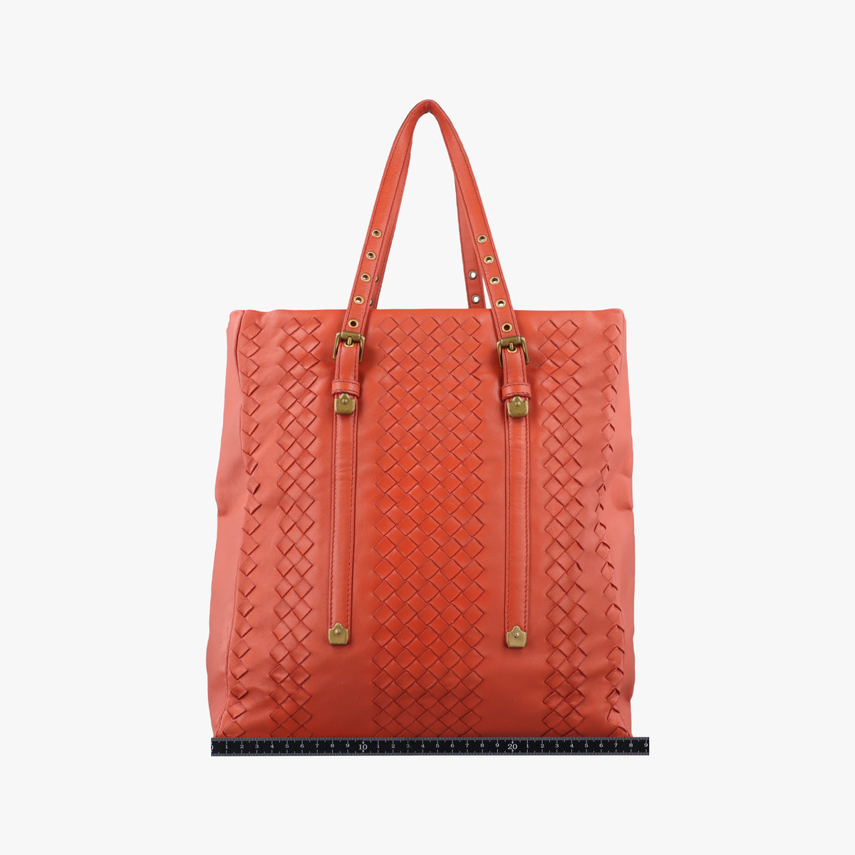 Secondhand Bottega Veneta Intrecciato Orange lambskin  handbag | stylenewstar