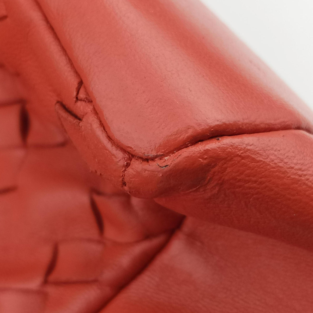 Secondhand Bottega Veneta Intrecciato Orange lambskin  handbag | stylenewstar