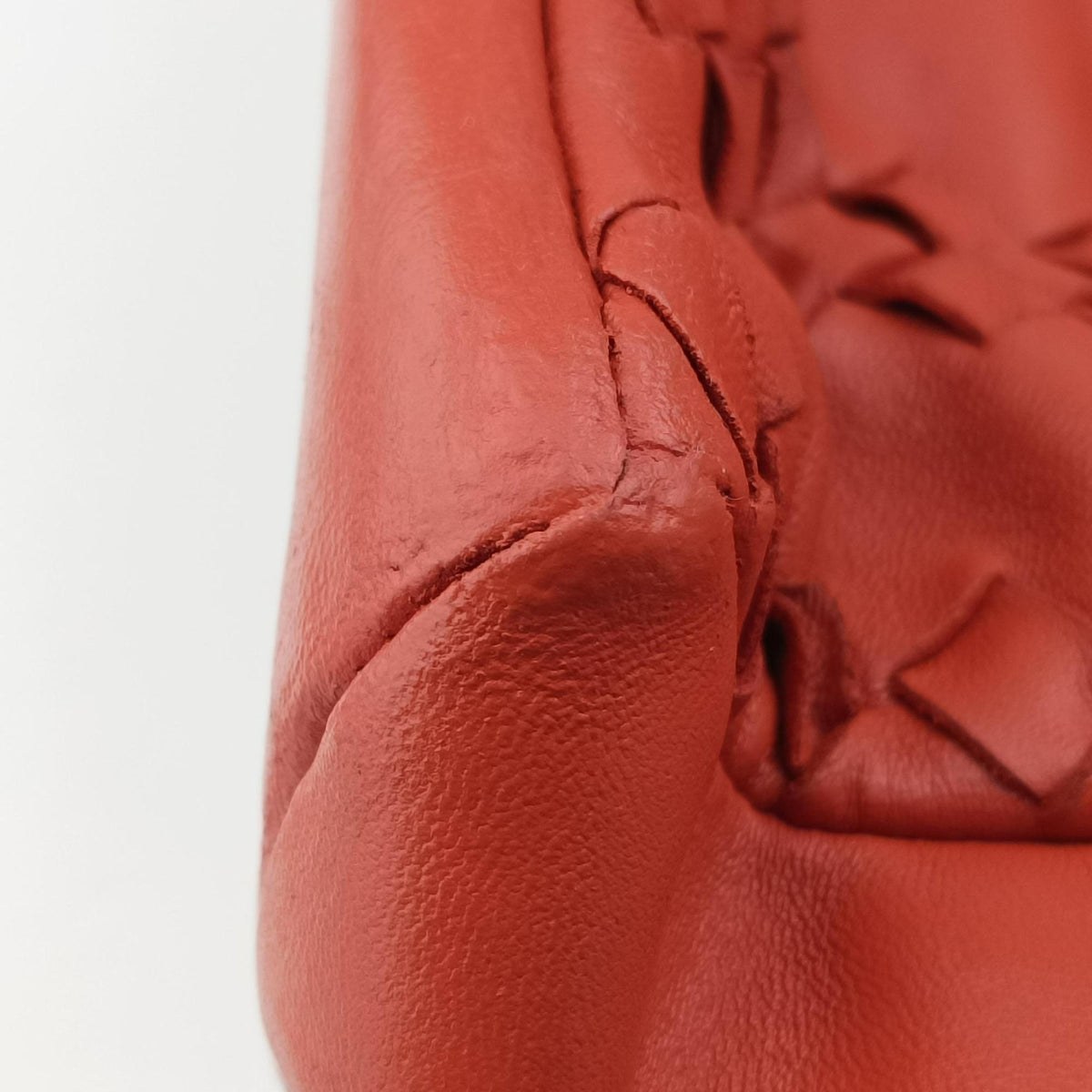 Secondhand Bottega Veneta Intrecciato Orange lambskin  handbag | stylenewstar