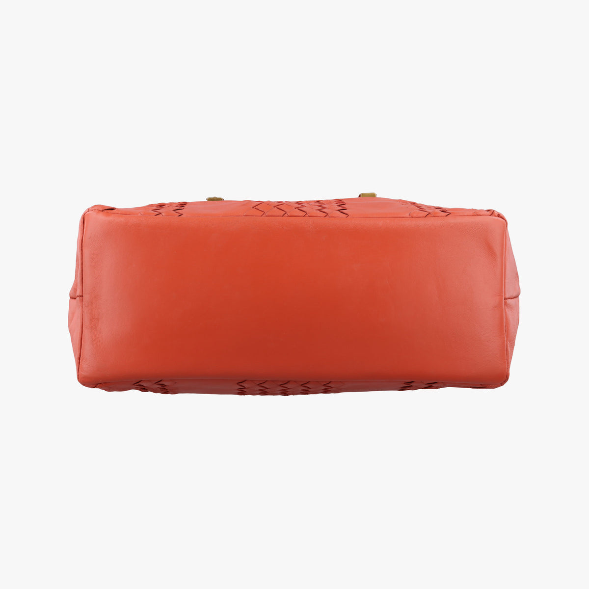 Vintage Bottega Veneta Intrecciato Orange lambskin  handbag | stylenewstar