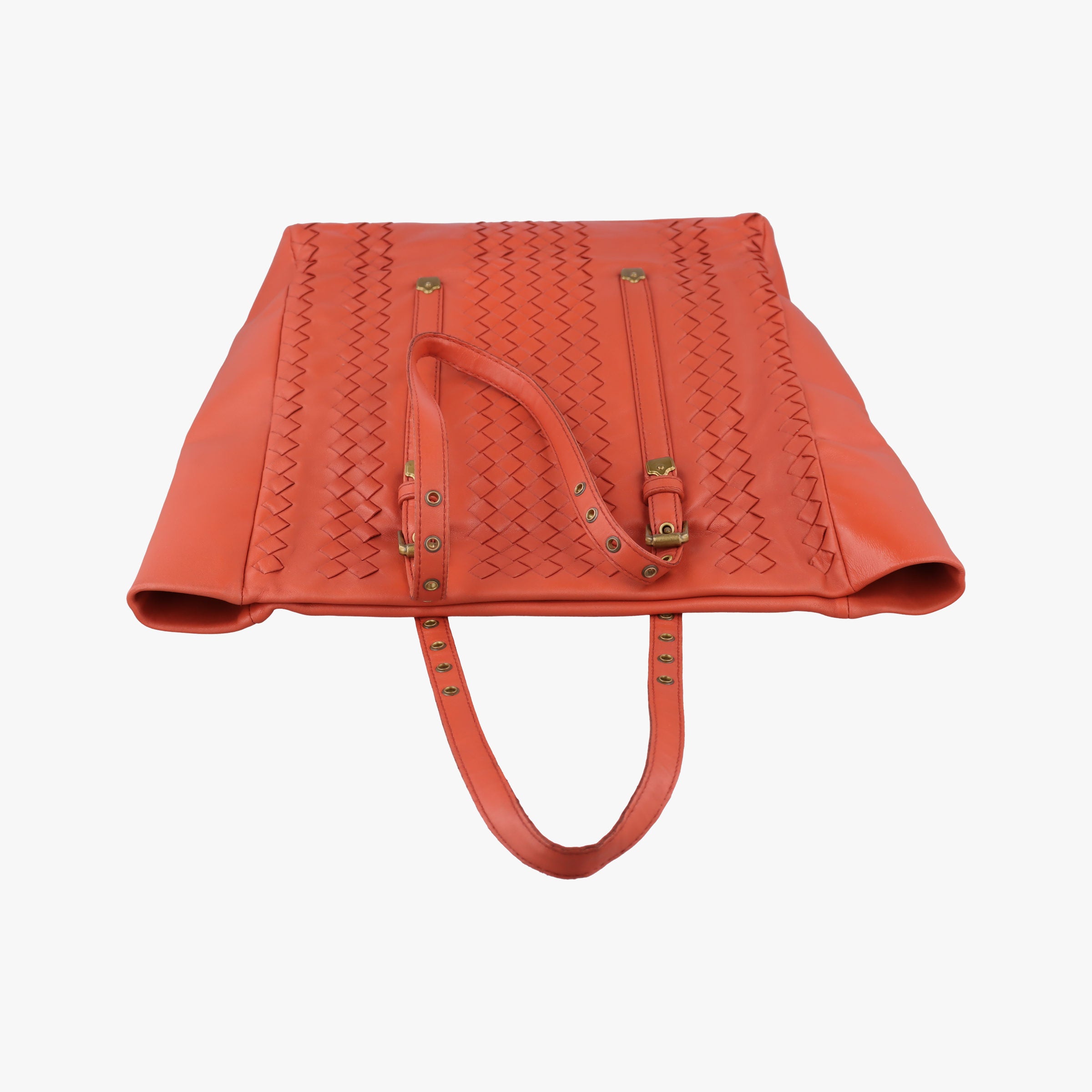 Secondhand Bottega Veneta Intrecciato Orange lambskin  handbag | stylenewstar