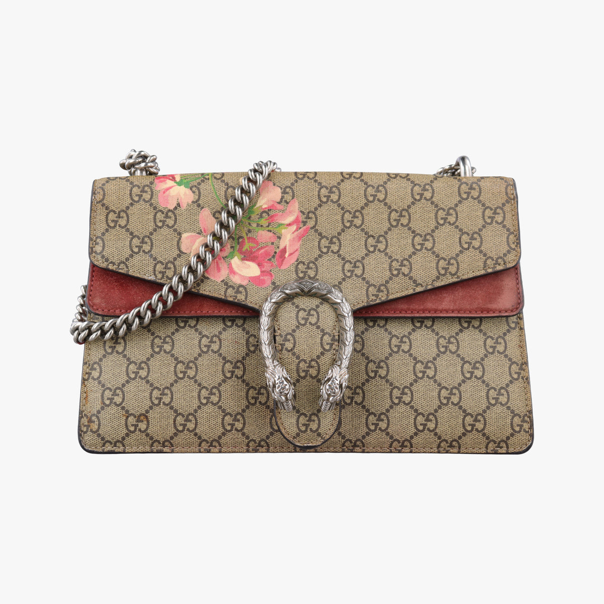 Pre-owned Gucci Dionysus beige×multicolor PVC coated canvas×suede 400249 shoulderbag | stylenewstar