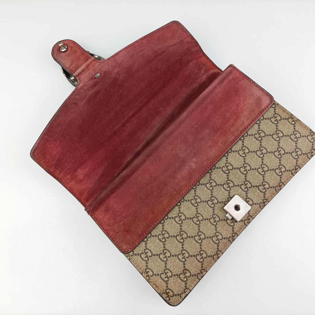 Pre-owned Gucci Dionysus beige×multicolor PVC coated canvas×suede 400249 shoulderbag | stylenewstar