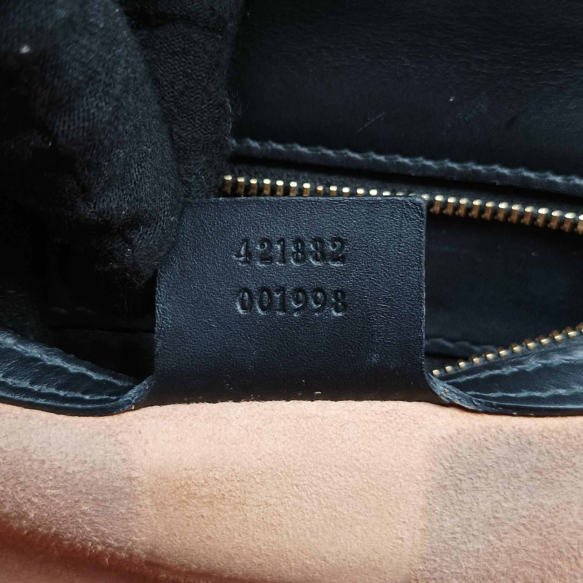 Pre-owned Gucci Sylvie Black×Green×Red Leather 421882 shoulderbag | stylenewstar