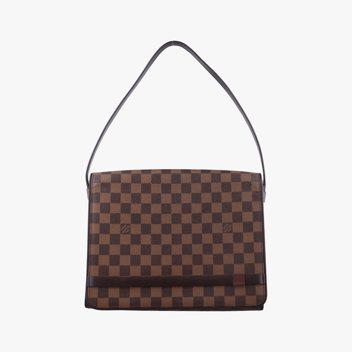 Pre-owned Louis Vuitton Tribeca Long EBENE Damier Canvas N51161 shoulderbag | stylenewstar
