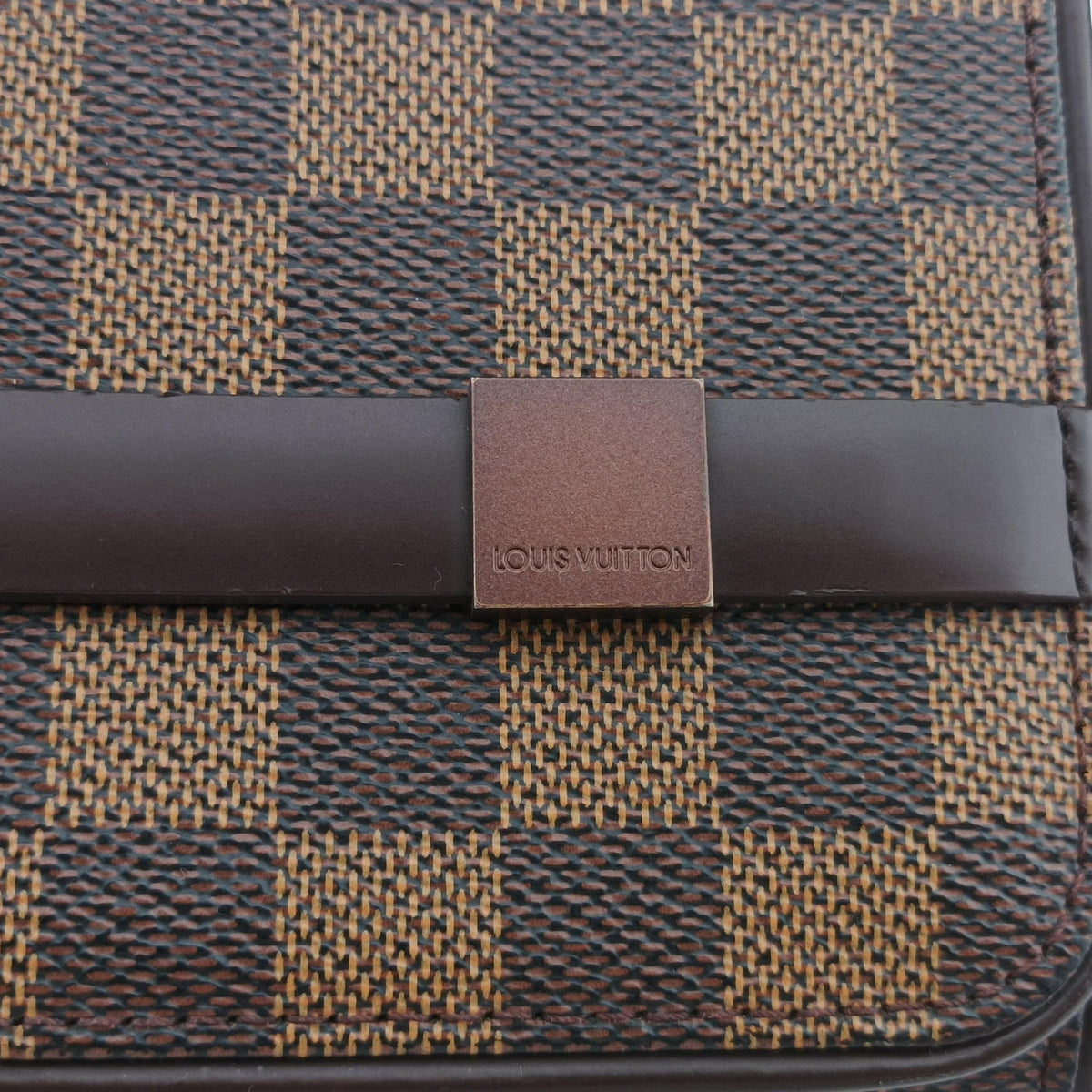 Pre-owned Louis Vuitton Tribeca Long EBENE Damier Canvas N51161 shoulderbag | stylenewstar