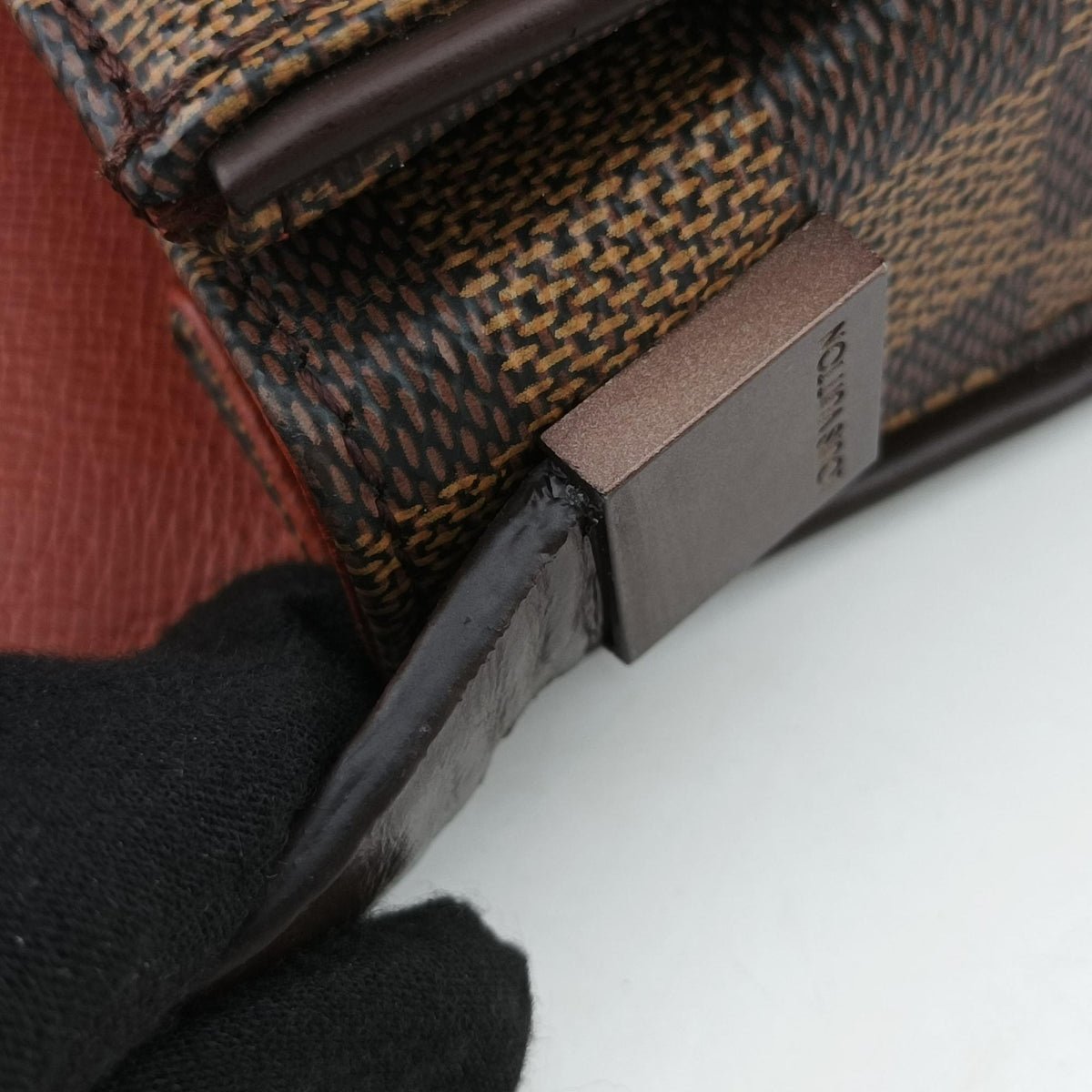 Pre-owned Louis Vuitton Tribeca Long EBENE Damier Canvas N51161 shoulderbag | stylenewstar