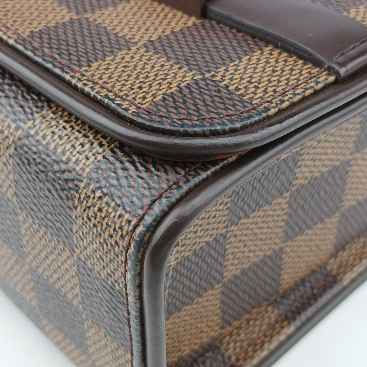 Pre-owned Louis Vuitton Tribeca Long EBENE Damier Canvas N51161 shoulderbag | stylenewstar