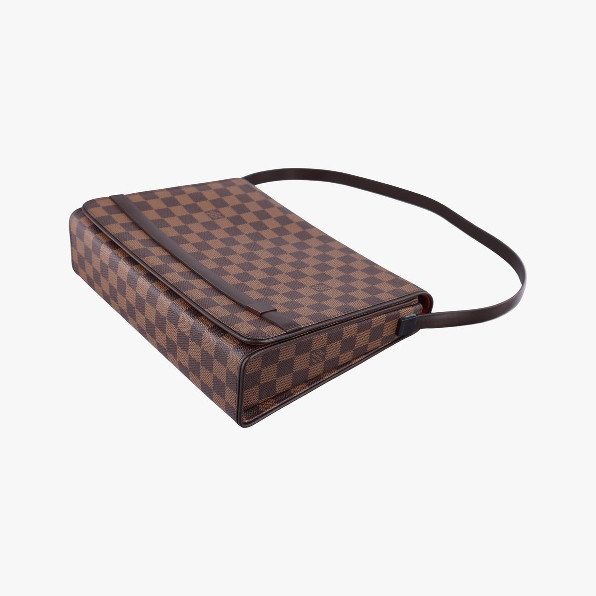 Pre-owned Louis Vuitton Tribeca Long EBENE Damier Canvas N51161 shoulderbag | stylenewstar