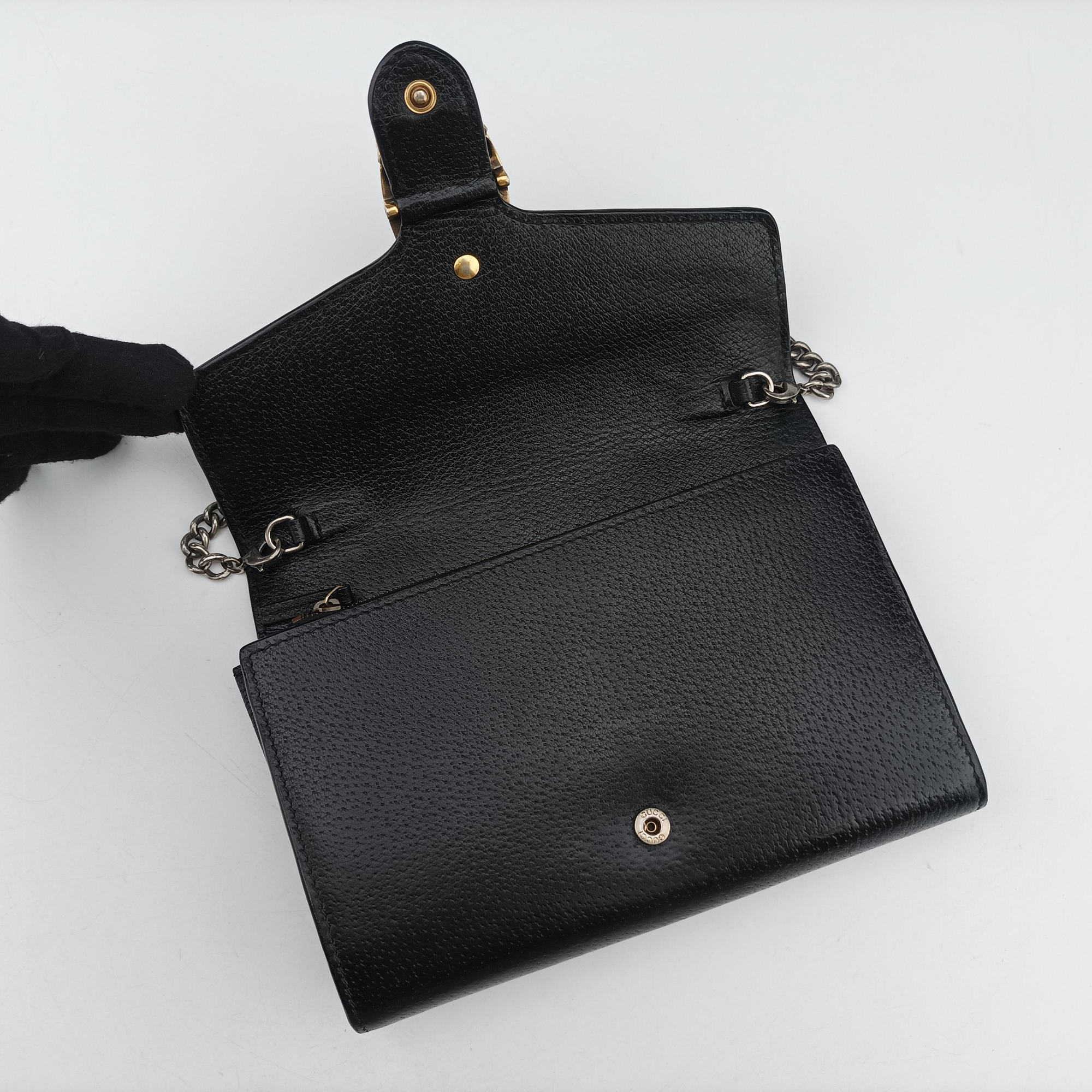 Pre-owned Gucci Dionysus Black Leather 481377 shoulderbag | stylenewstar