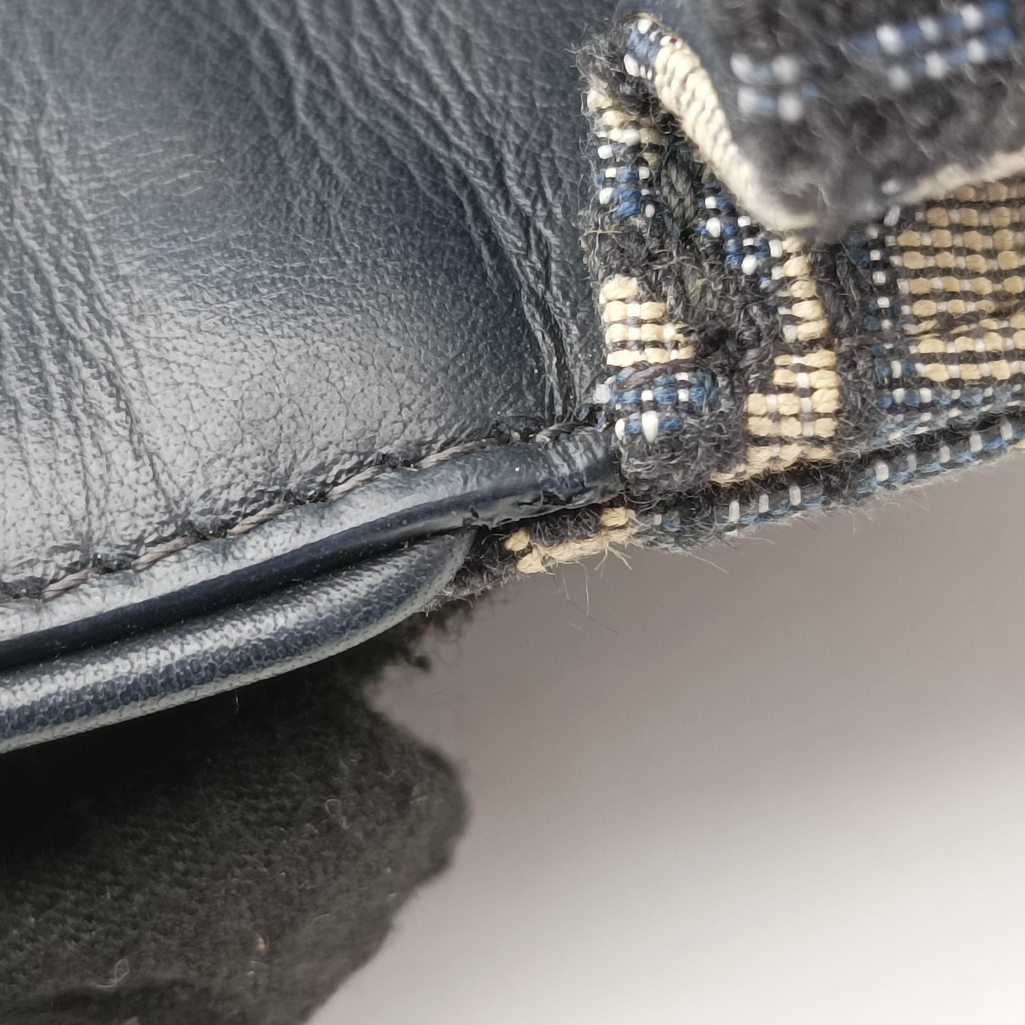 Vintage Christian Dior Saddle Navy jacquard×Leather  bum bag/waist bag | stylenewstar