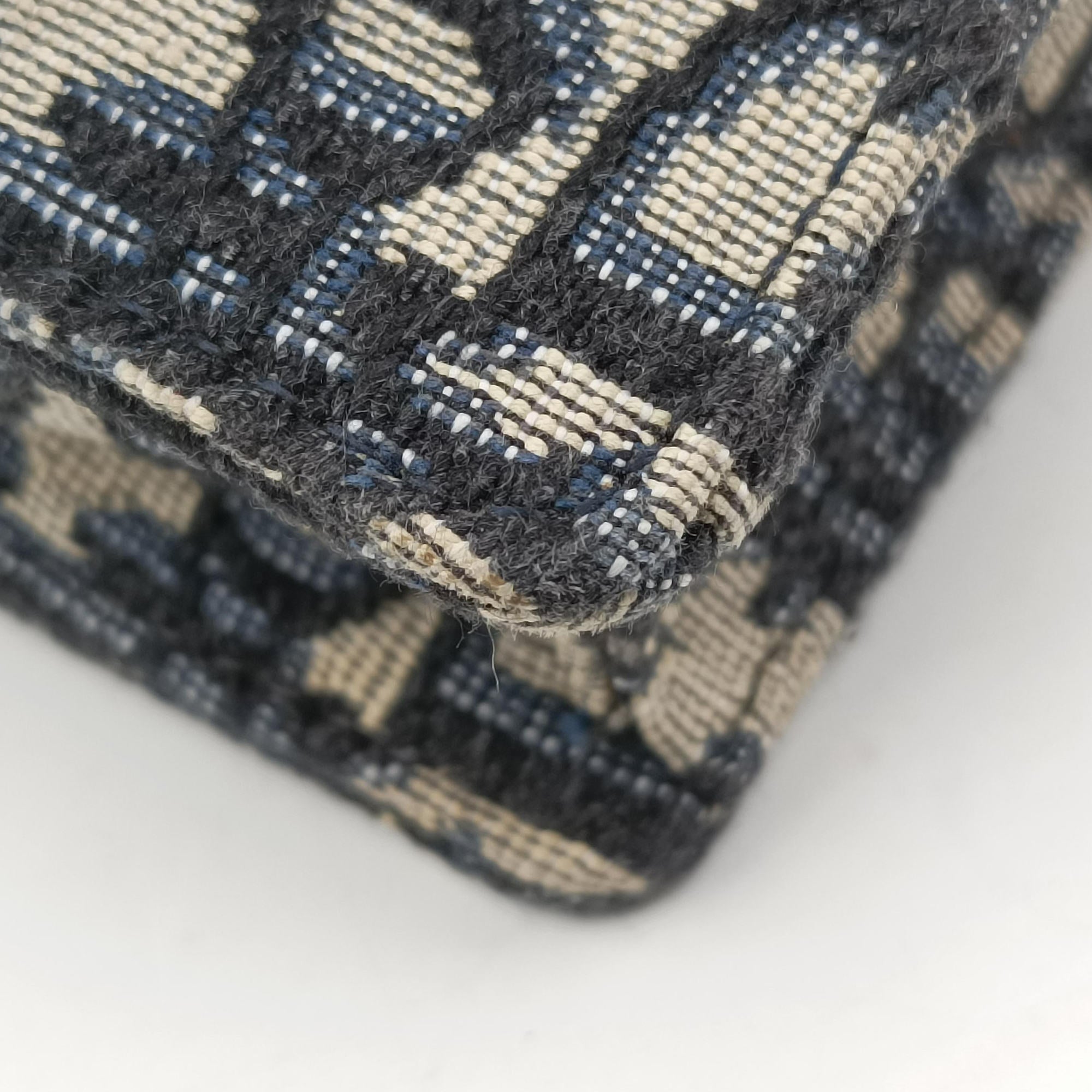 Vintage Christian Dior Saddle Navy jacquard×Leather  bum bag/waist bag | stylenewstar