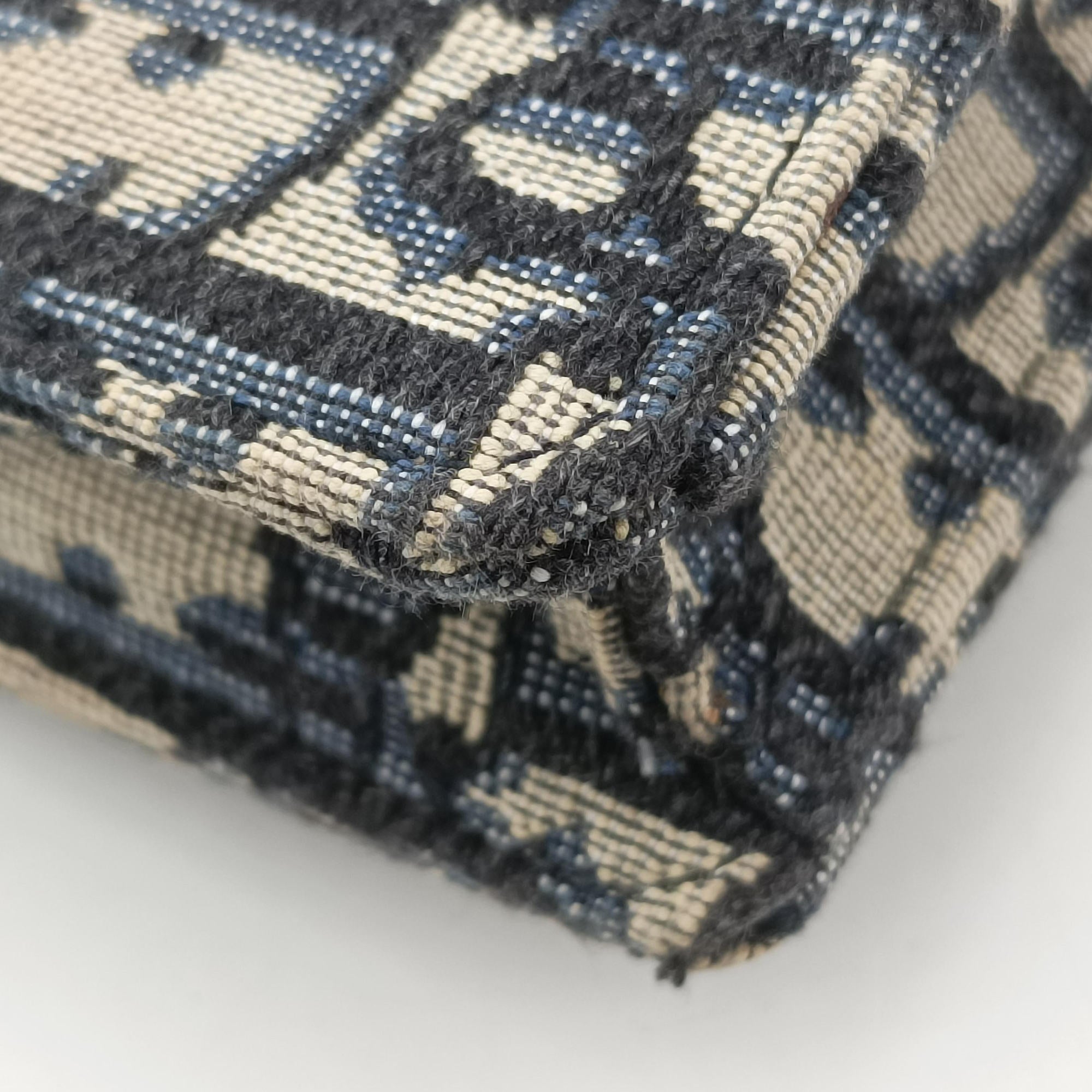 Vintage Christian Dior Saddle Navy jacquard×Leather  bum bag/waist bag | stylenewstar