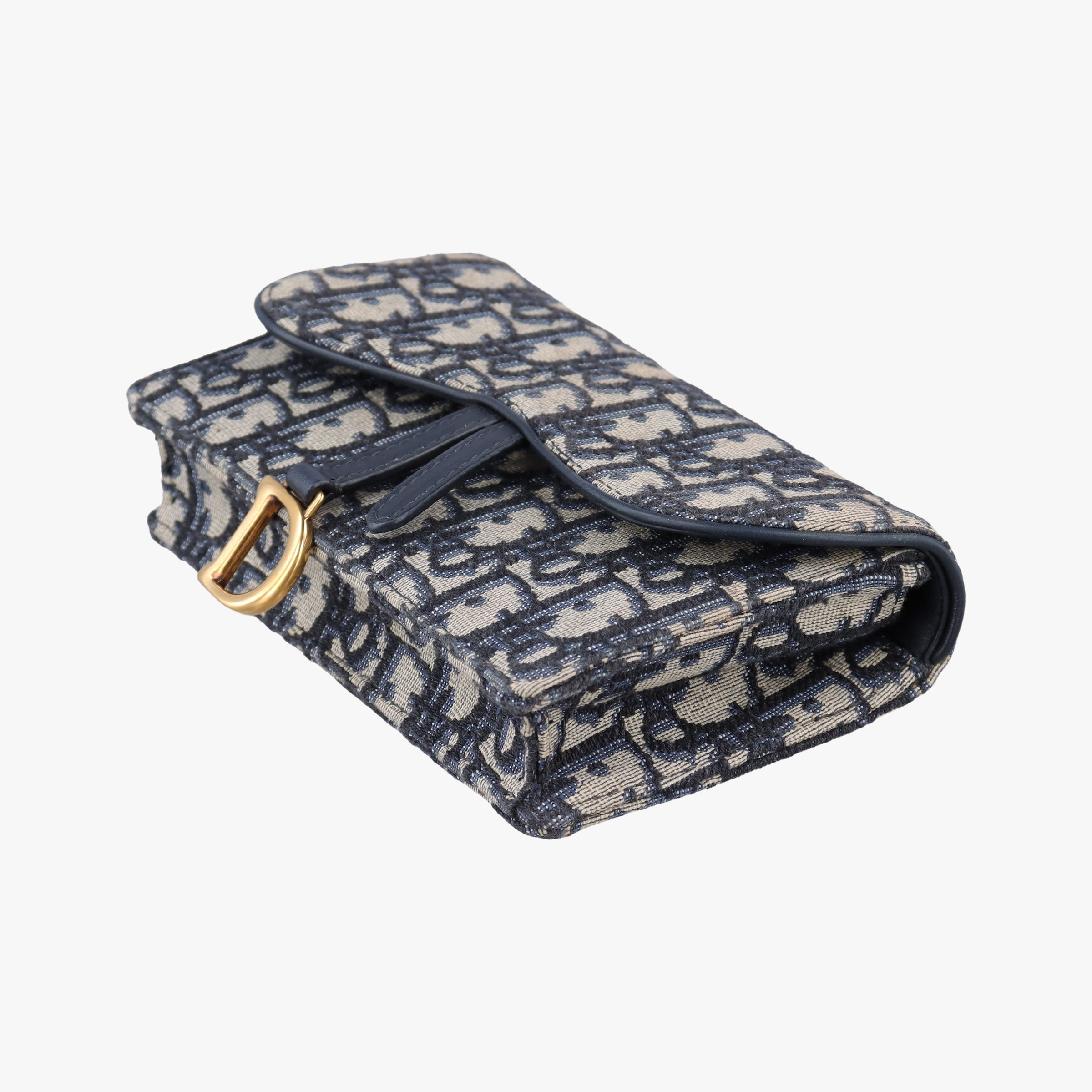 Vintage Christian Dior Saddle Navy jacquard×Leather  bum bag/waist bag | stylenewstar